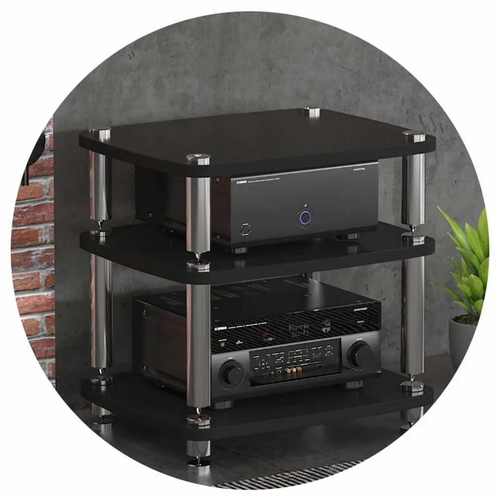 Przenośny Audio HiFi 1/2/3/4 Warstwy Stojak na gramofon gramofon stojak na gramofon z amortyzującymi nóżkami stojak na wzmacniacz mocy mobilny do urządzeń itp