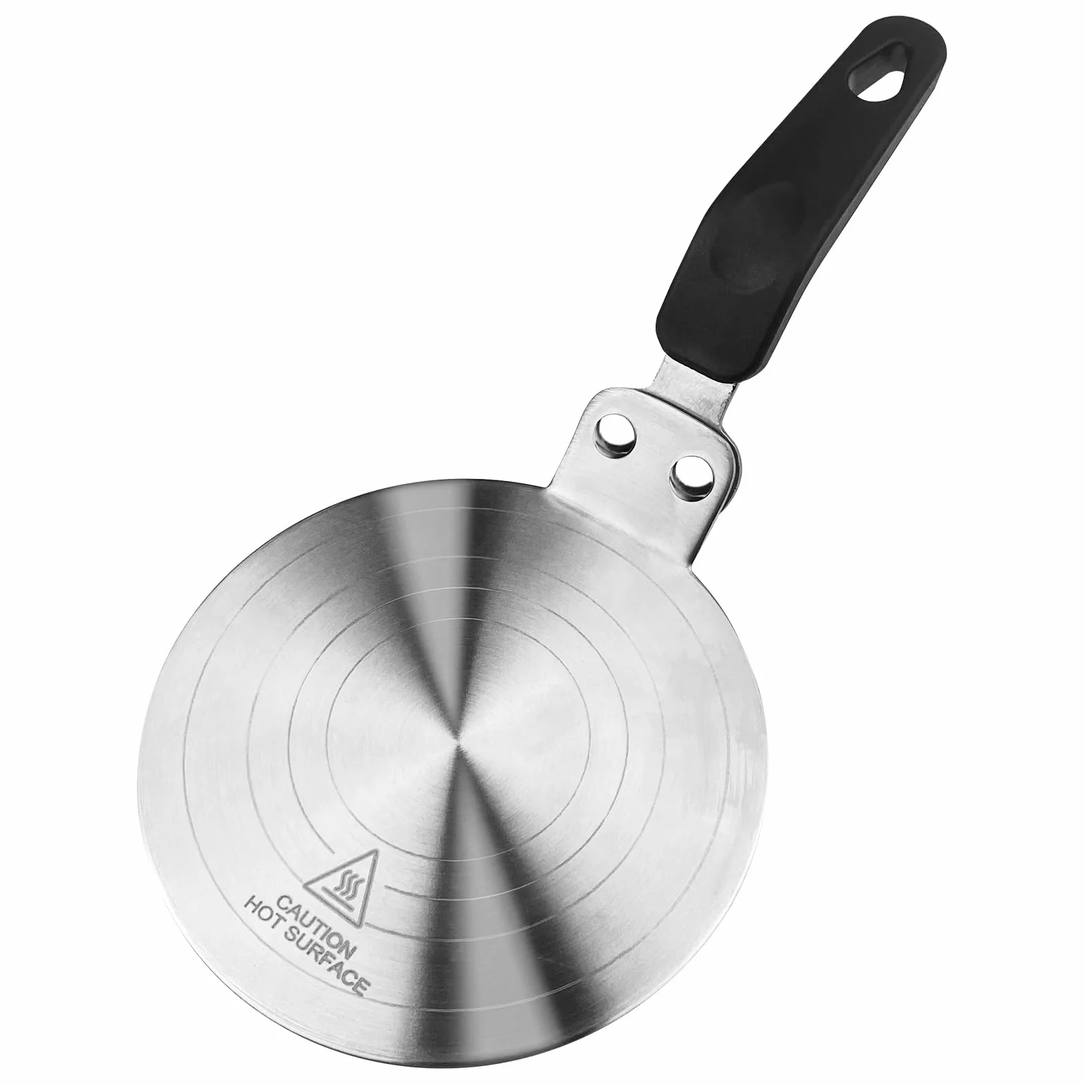 WinGluge Płyta indukcyjna 13 cm, adapter do płyty indukcyjnej, adapter ze stali nierdzewnej, płyta indukcyjna z uchwytem, do stosowania dzbanków do kawy na płytach indukcyjnych