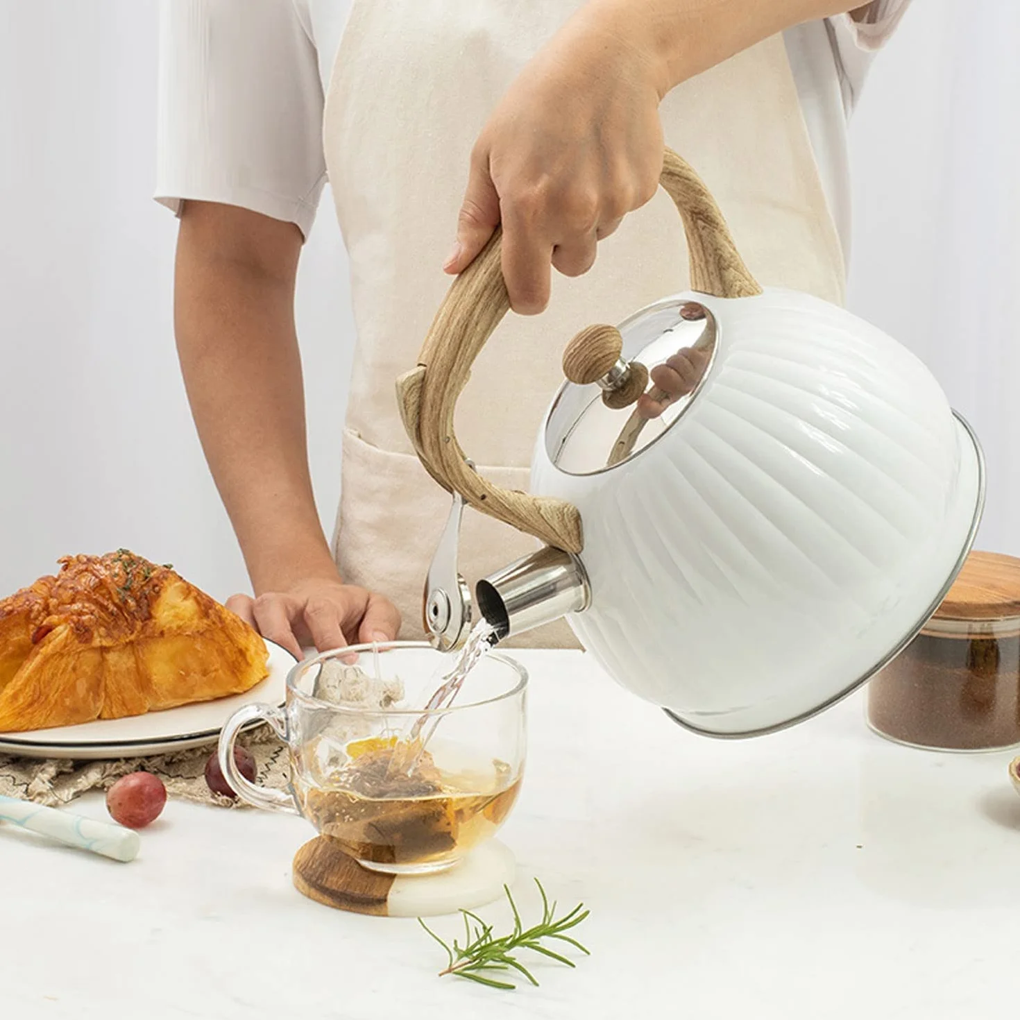 Czajnik z Gwizdkiem Czajnik Z Gwizdkiem 3,5 L Płyta Kuchenna Ze Stali Nierdzewnej Czajnik Z Gwizdkiem Czajnik Do Herbaty Czajniczek Kuchnia Do Kuchenki Gazowej Kuchenka Indukcyjna Gwizdanie Czajnik Cz
