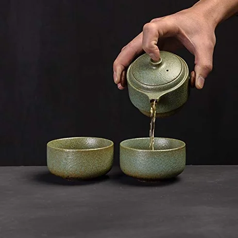Japoński ceramiczny czajniczek do herbaty Gaiwan ręcznie robiony przenośny podróżny zestaw do herbaty do biura