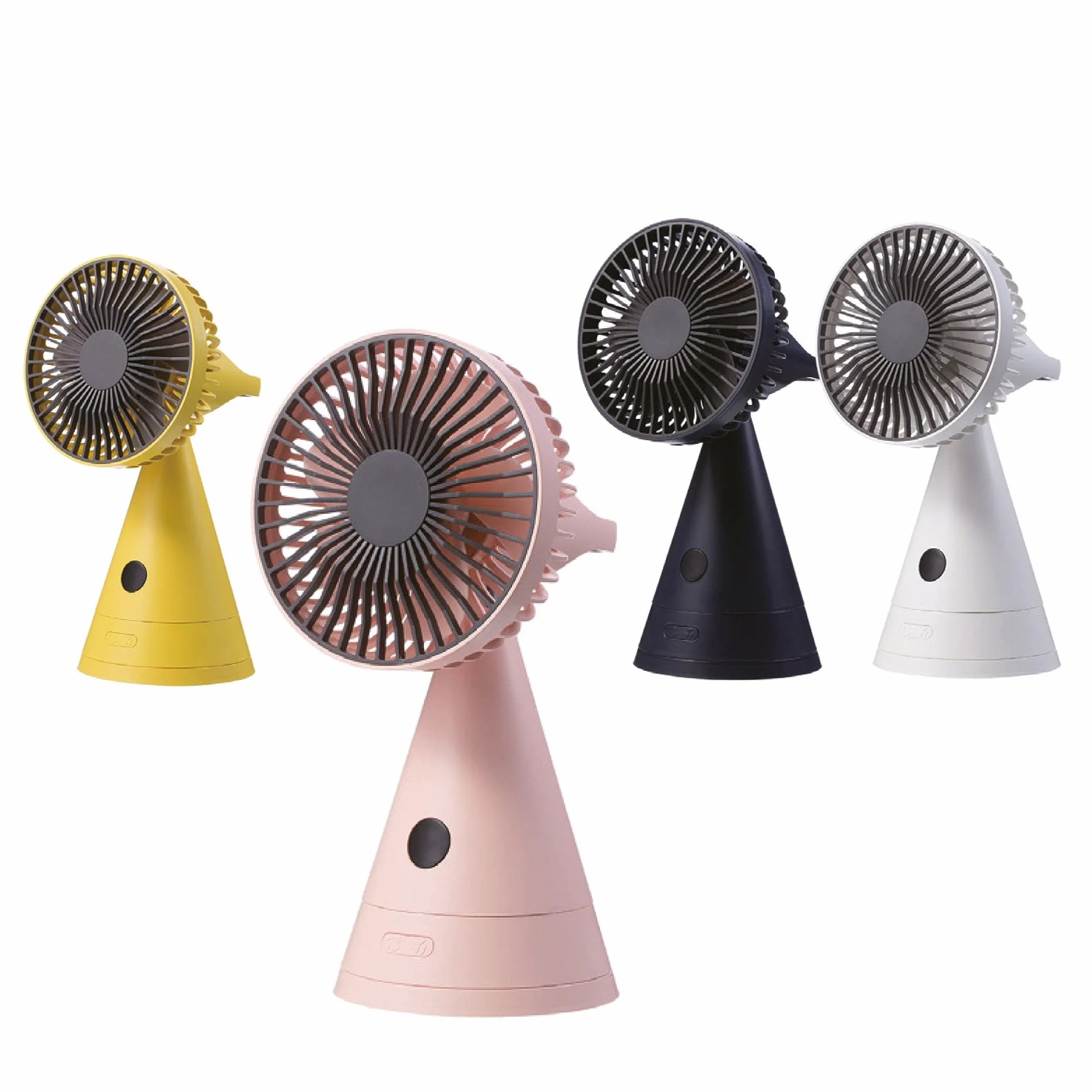 VITAMMY DREAM DESK FAN RÓŻOWY Mini wentylator biurkowy USB, 3 tryby, z lustrem i LCD