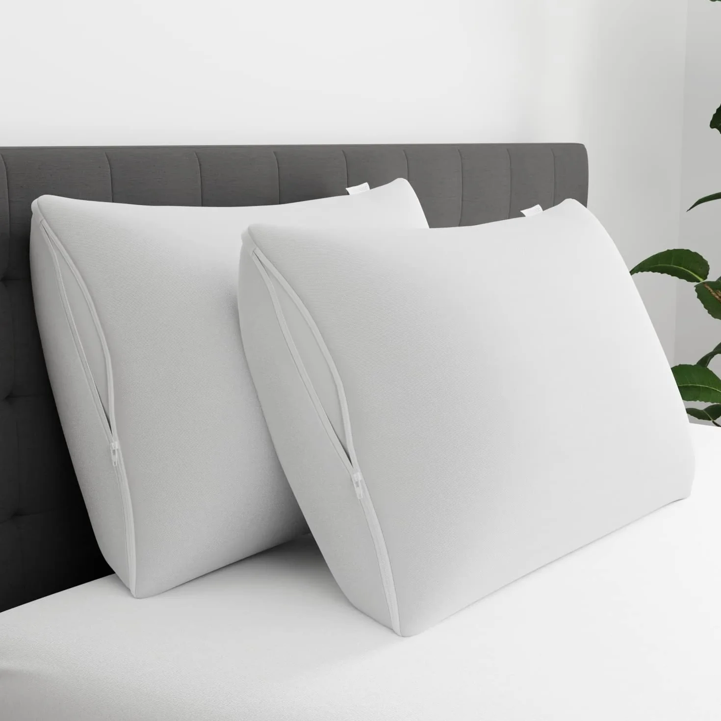 AllerEase Maximum Allergy Pillow Protector Standard Queen 2 Pack