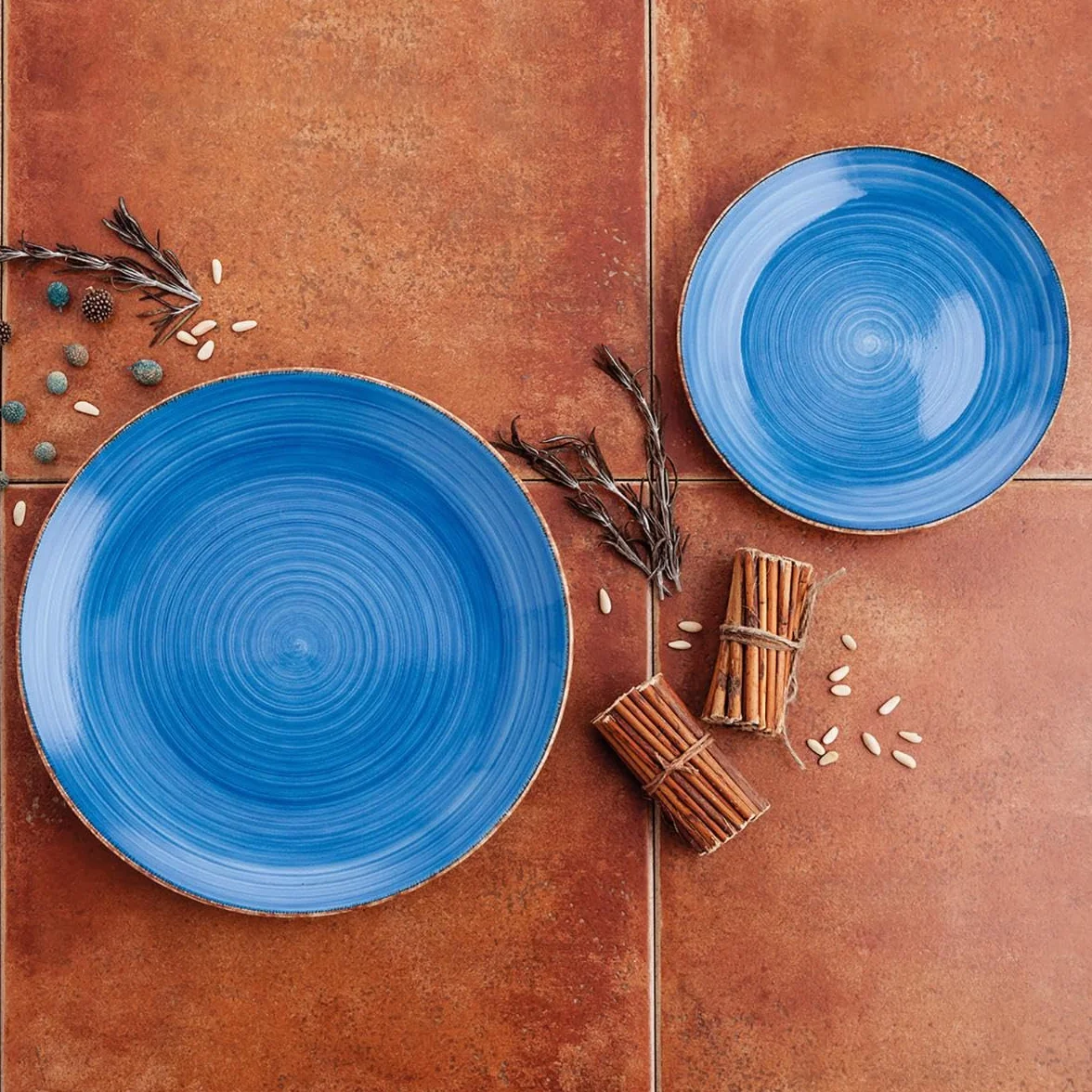 Quid Vita Niebieski Ceramiczne Naczynia Nadaje Się Kuchenki Mikrofalowe Do Suszenia Obie Twarzy Po Każdego Mycia Stackowanego