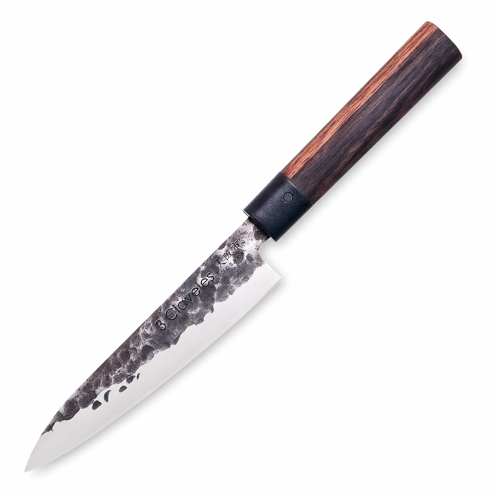 3 Claveles - Orientalny nóż kuchenny, drewniany uchwyt, stal szlachetna, linia Osaka - (16 cm - 6,5 cala), 1011