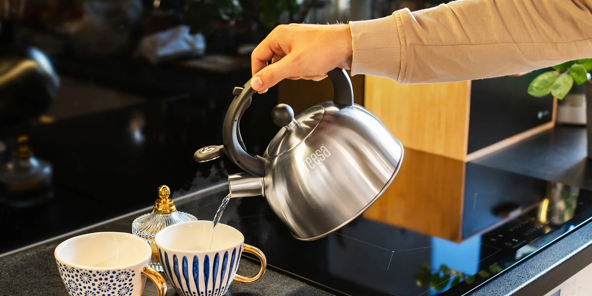 Teesa Czajnik ze Stali Nierdzewnej z Gwizdkiem 2L Gaz Indukcja TSA0154