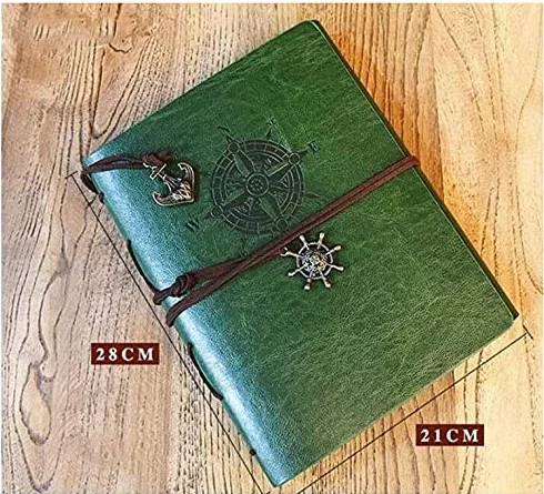 Album na zdjęcia pasek ze skóry PU DIY ręcznie wykonany album fotograficzny typ wklejania duża rodzinna podróż książka pamięci 21 x 28 cm (kolor: brązowy)