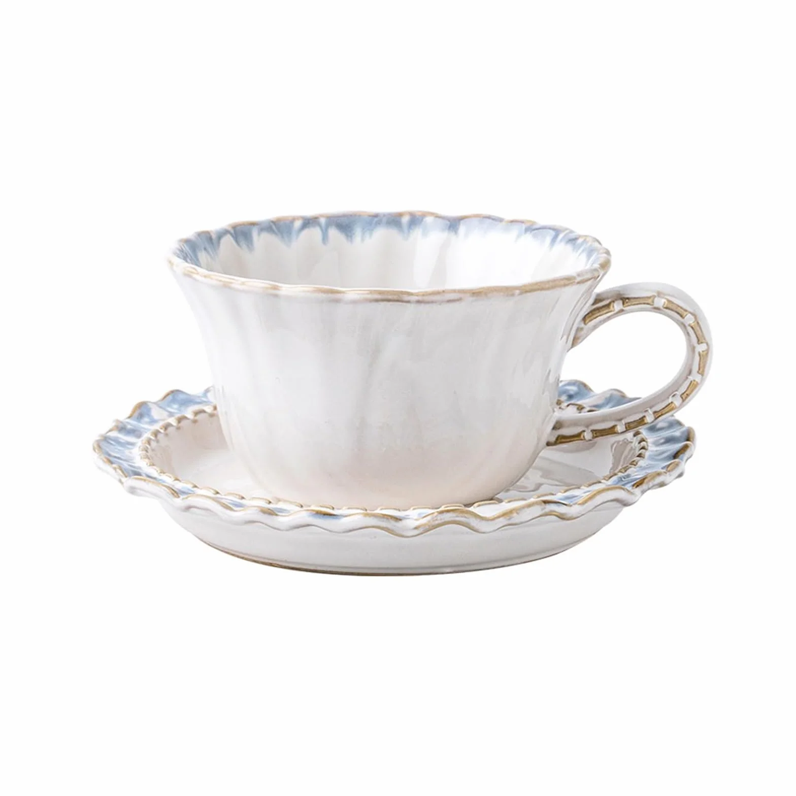 Zestaw filiżanek do herbaty i spodków, filiżanki do herbaty francuskie koronkowe filiżanki do kawy i spodki zestaw do domu ceramiczne kubki do kawy vintage popołudniowa herbata filiżanki do latte