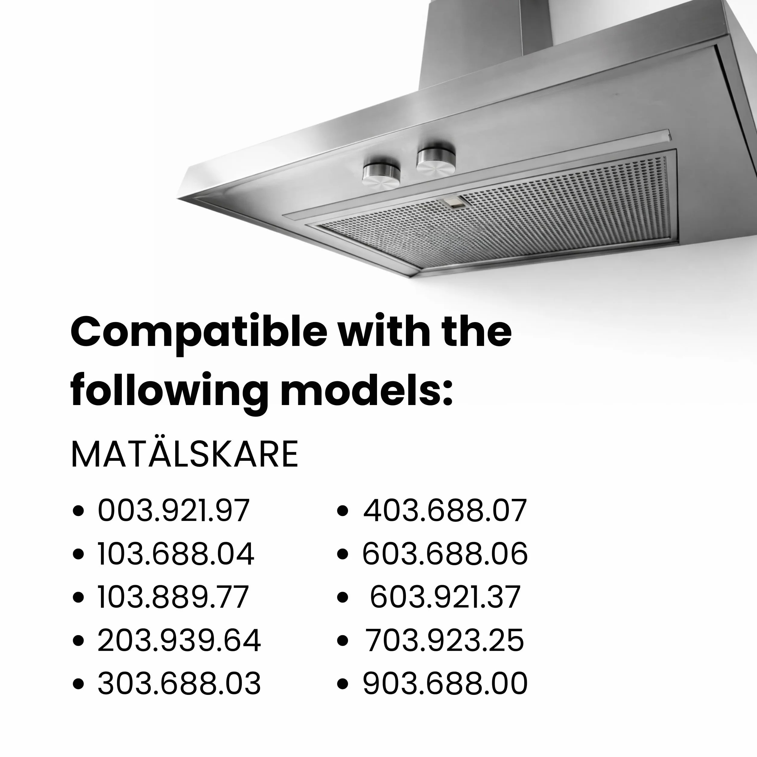 Zapasowe pokrętło do okapu kuchennego, kompatybilne z IKEA MATÄLSKARE & Whirlpool (003.921.97 itd.) – wzmocnione tworzywo sztuczne o wyglądzie metalu, solidne połączenie, łatwy montaż