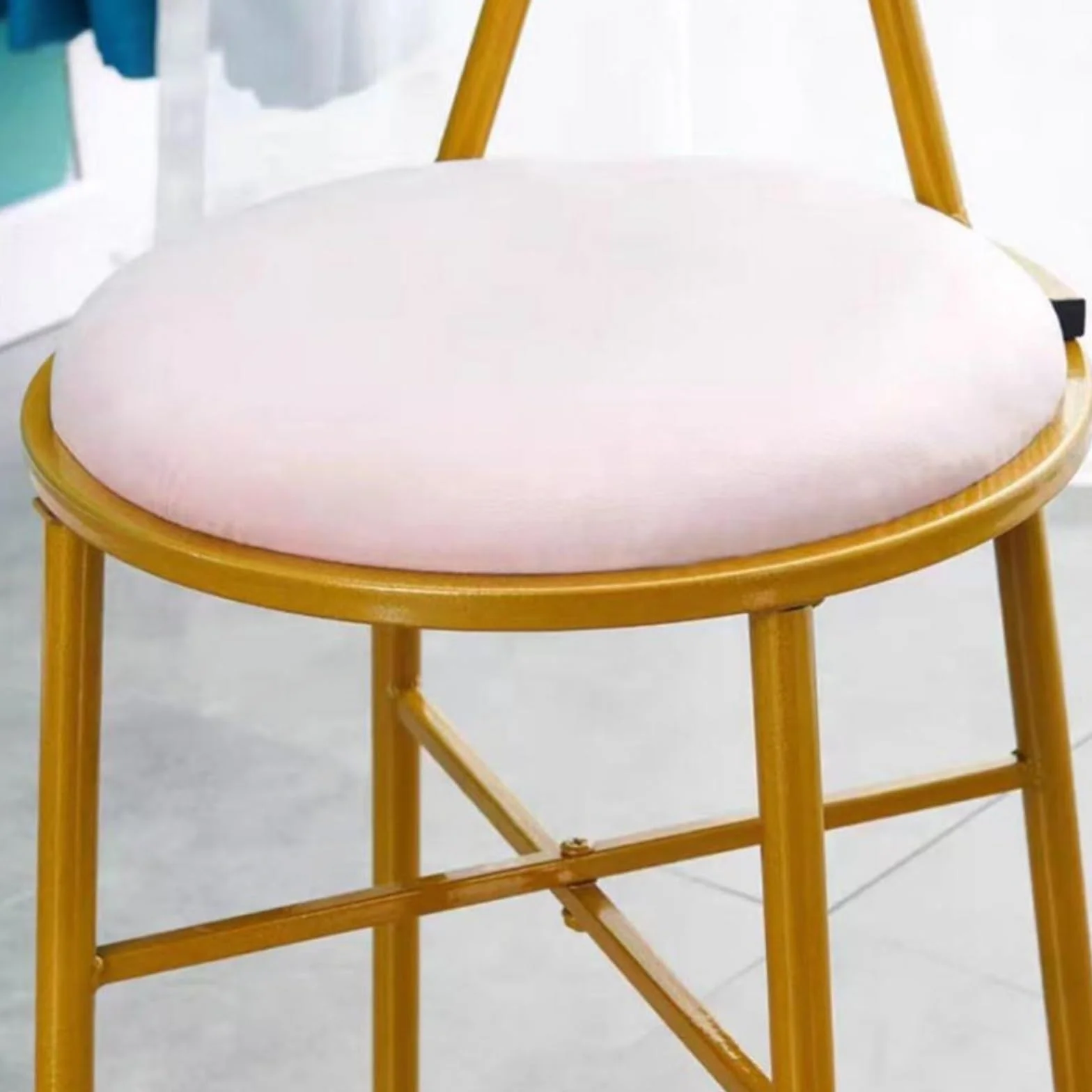 Pink Vanity Chair - Girls Best Gift Dressing Table Stool Velvet Vanity Table Chair With Lovely Bowknot High Backrest Comfortable Makeup Chair For Girls Room,Clothing Store,Dressing Room (Color : Whit