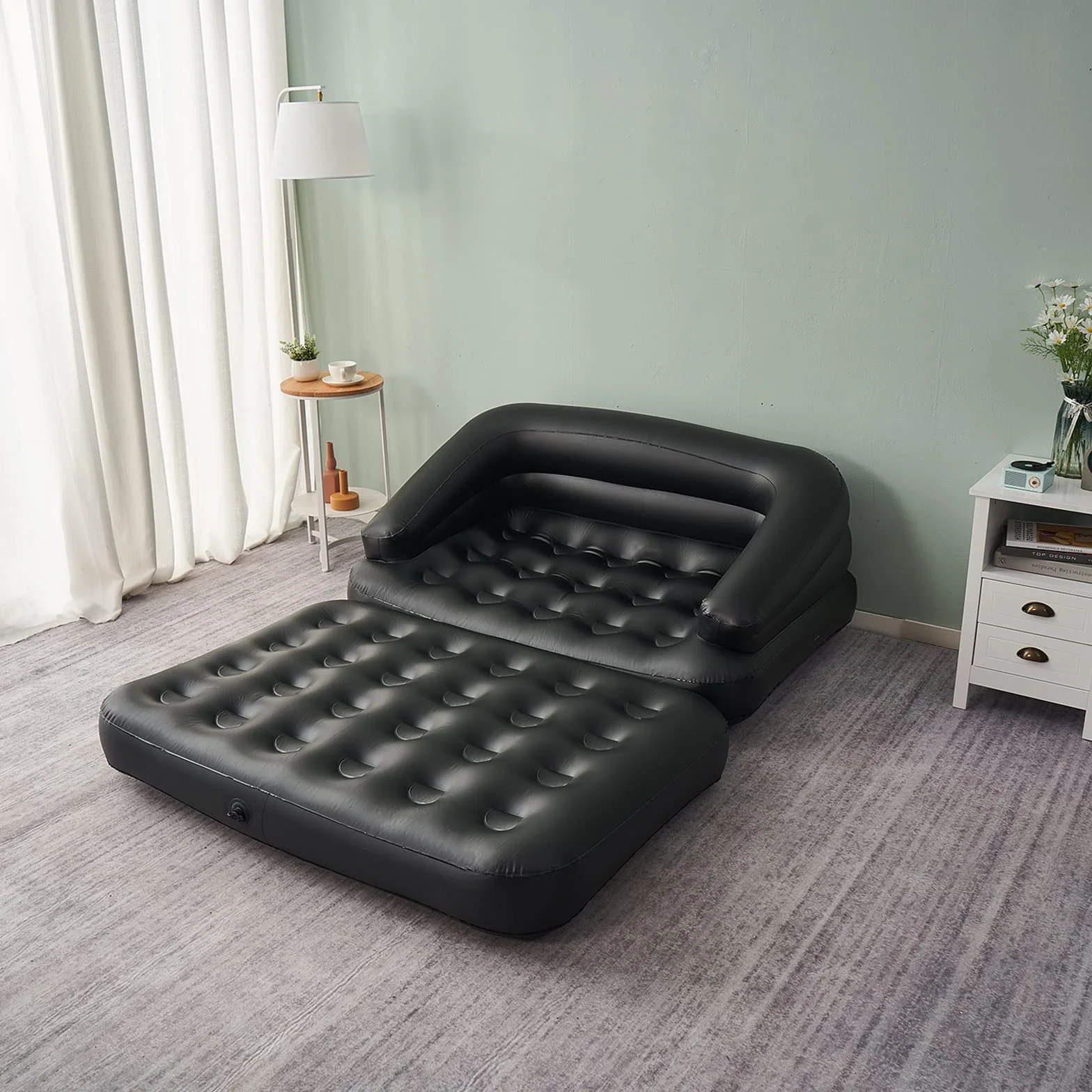 Nadmuchiwana sofa rozkładana sofa, sofa powietrzna na kemping na zewnątrz, podwójny rozmiar