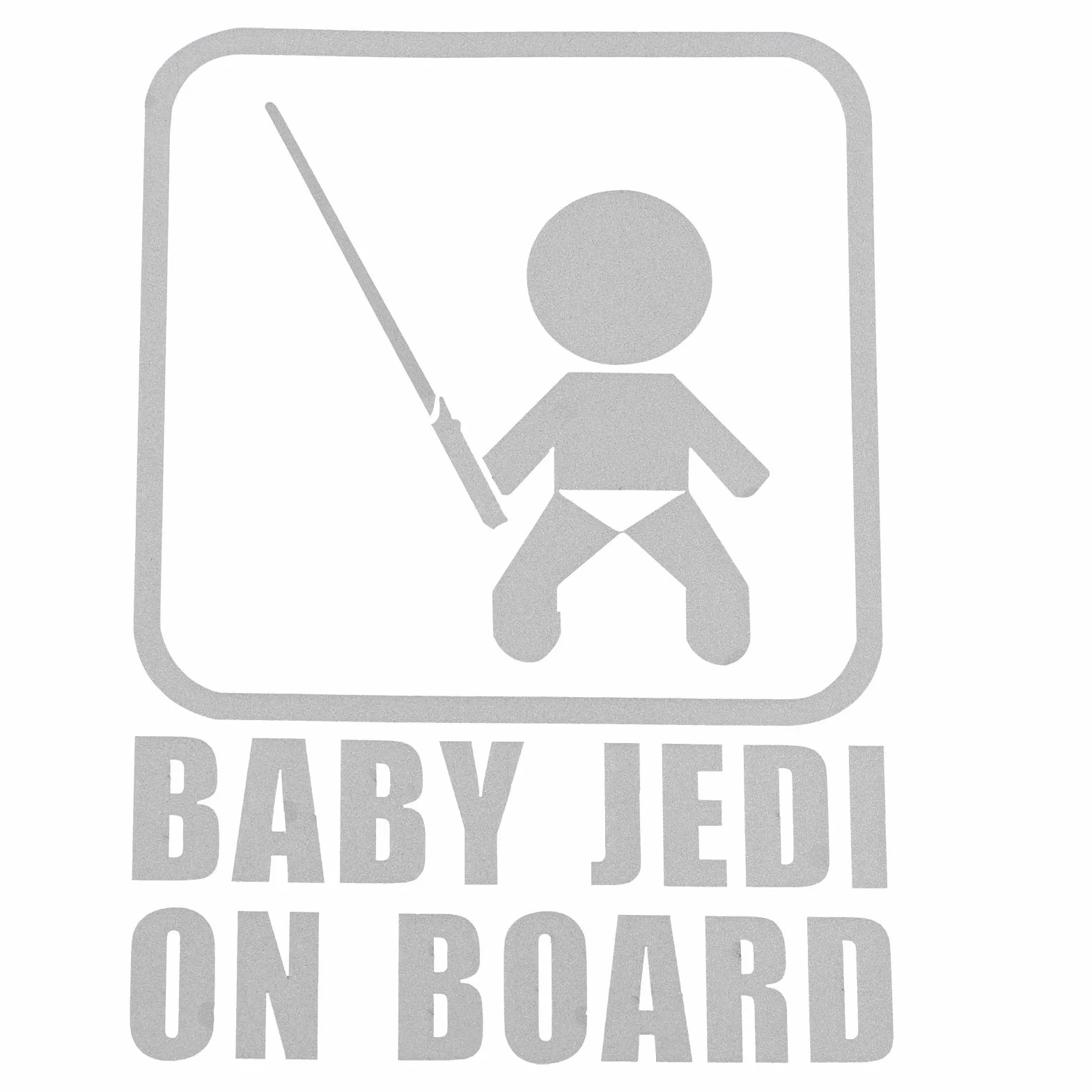 2 szt. Baby on Board Naklejka samochodowa Starcraft Nowy Jedi Wzór Naklejka Znak bezpieczeństwa Słodkie Odblaskowe Ostrzeżenie Naklejka samochodowa Tylna Okno Winylowa Naklejka dla nowego rodzica i dziecka