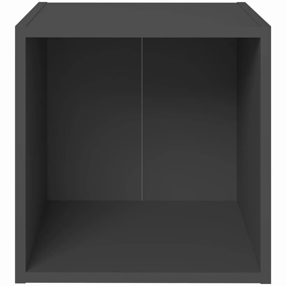 Szafki pod telewizor zestaw 2 szt., szare, 37 x 35 x 37 cm, materiał drewnopochodny, nowoczesny stojak pod telewizor do salonu, wszechstronne konsole multimedialne, stabilna półka do centrum