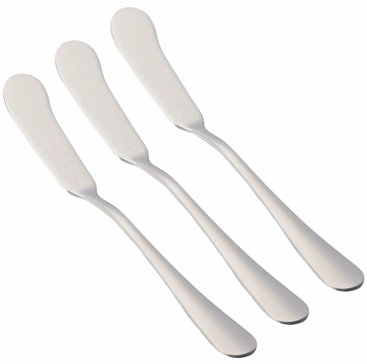 ETREXONLINE 3 noże do masła 16,5 x 2 cm, stal szlachetna 18/0, proste i eleganckie wzornictwo