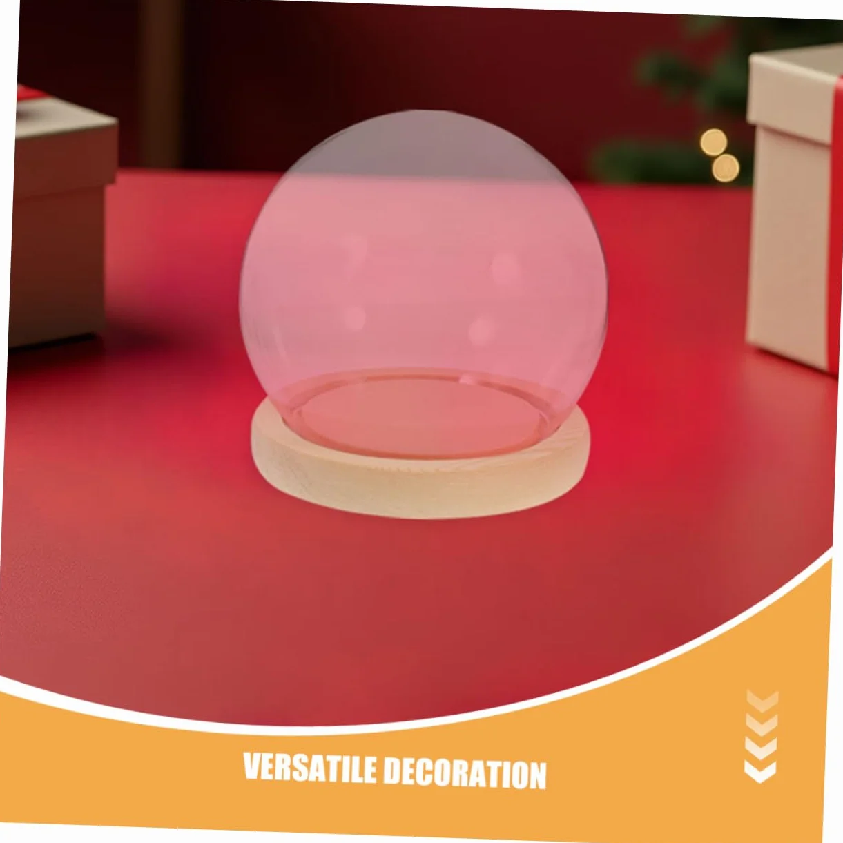 Eternal Flower Glass Dome Cloche with Wooden Base Preserved Flower Cover Crystal Display Case for Wedding Christmas Valentines And Easy to Clean Decorative Showcase
