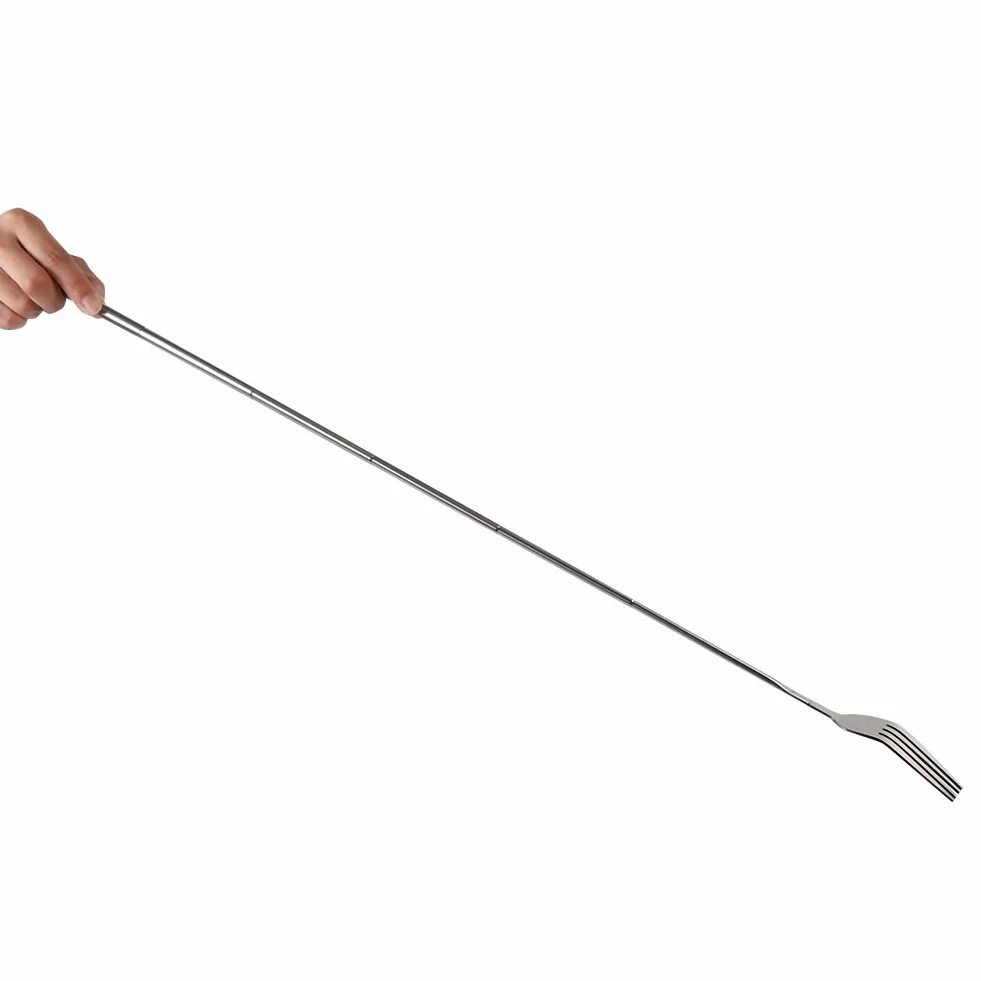 Widelec Amazon Basics Widelec ze stali nierdzewnej 22,1~64,6 cm (8,7~25,4 cala) Wysuwany srebrny