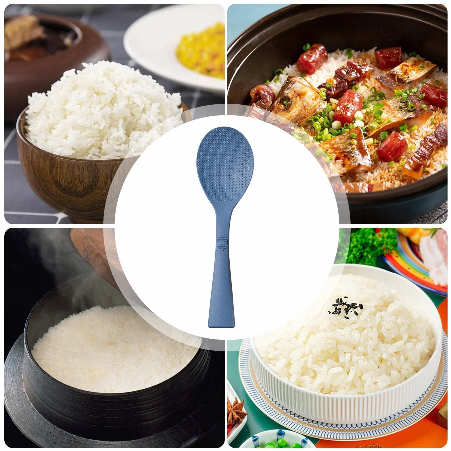 Łopatka do ryżu, nieprzywierająca, stojąca, łopatka do ryżu, łopatka do ryżu, elegancka, ergonomiczna łyżka do serwowania ryżu, do hotelu, restauracji
