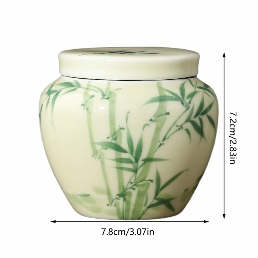 XYNSNDB Zestaw do herbaty Pojemnik do przechowywania herbaty Ręcznie malowane puszki na herbatę Zamknięte puszki Ceramiczne puszki do przechowywania gospodarstwa domowego Słoik do przechowywania