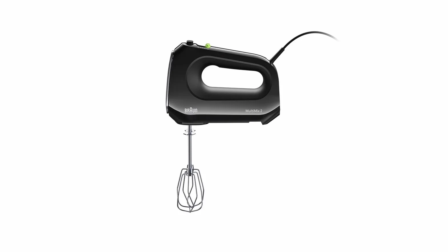 Braun Household MultiMix 2 HM2110BK mikser ręczny – mikser ręczny z 4 stopniami prędkości plus Turbo, technologia FastMix, EasyClick, w zestawie trzepaczka i hak do zagniatania, obsługa jedną ręką,