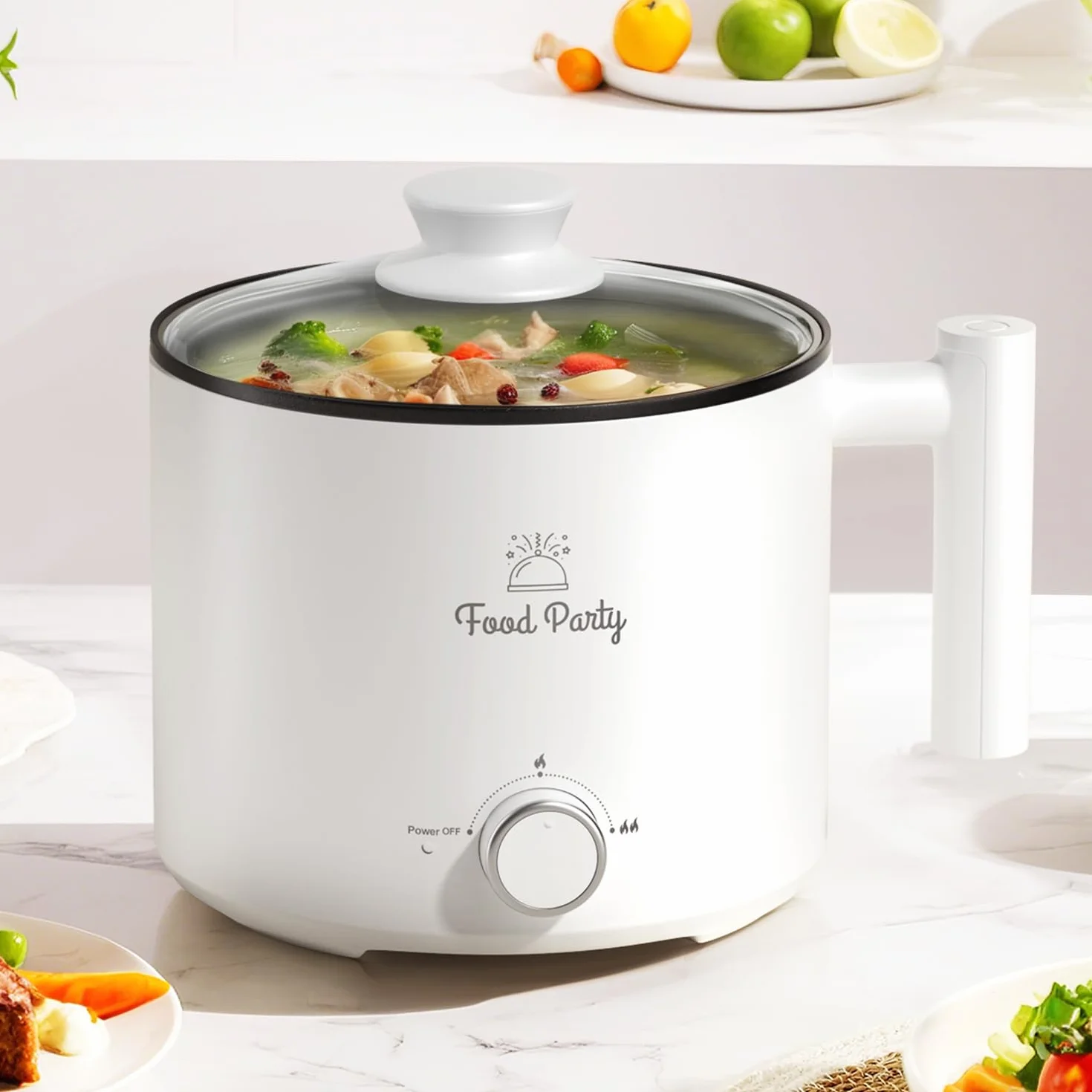 Elektryczny garnek Hotpot 1,8 l 220 V do gotowania, patelnia elektryczna, gotowarka do ramen