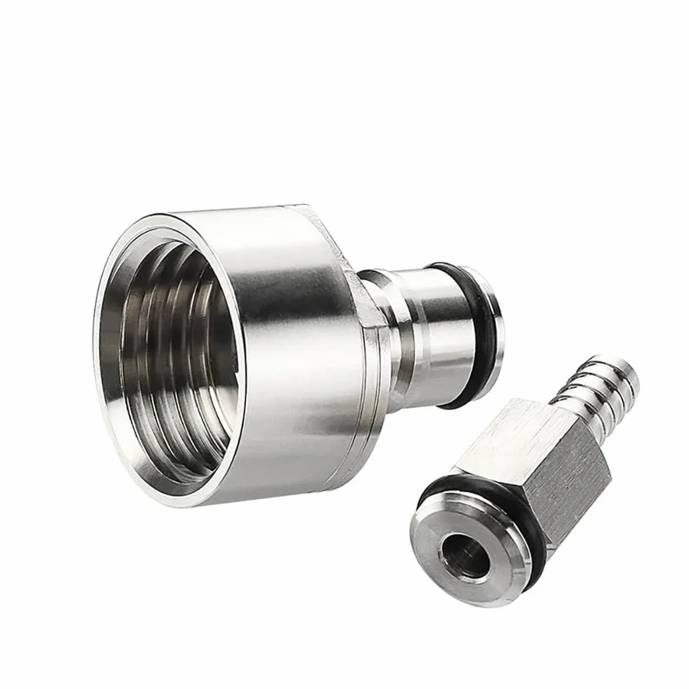 1 szt. nasadka do nagazowywania Homebrew Carbonation Cap i zestaw rozłączny z blokadą kulową Barb Ball Lock 5/16" – idealny do napojów gazowanych, piwa, soków i innych(Cap+gas barb)