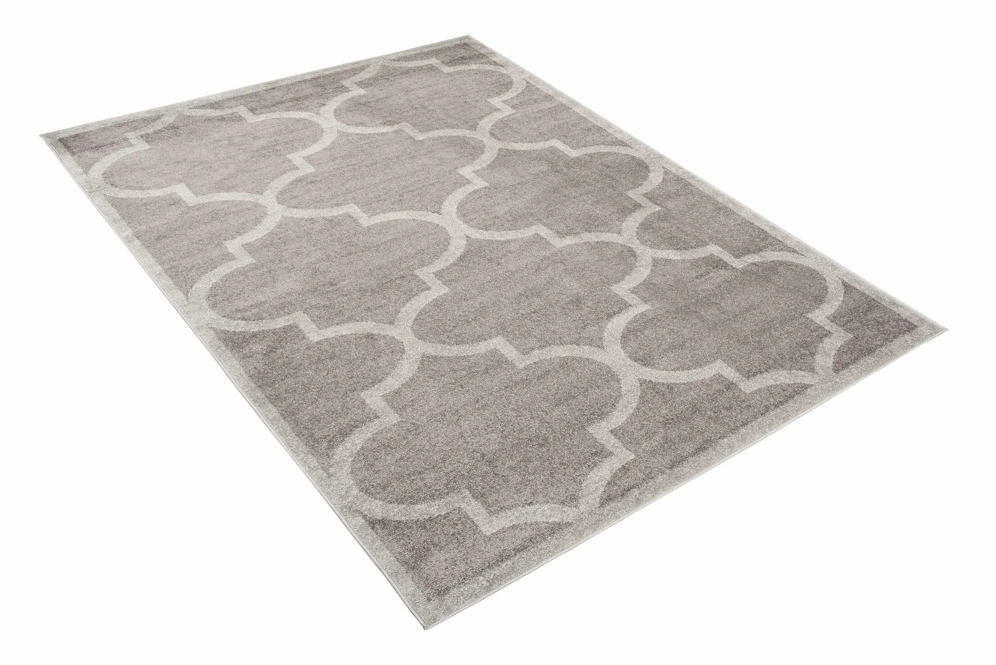 Tapiso LAZUR dywan do salonu, krótkie runo, nowoczesny design, ornament, wzór ciemnoszary, kremowy, marokański, geometryczny kratka, Ökotex 180 x 260 cm