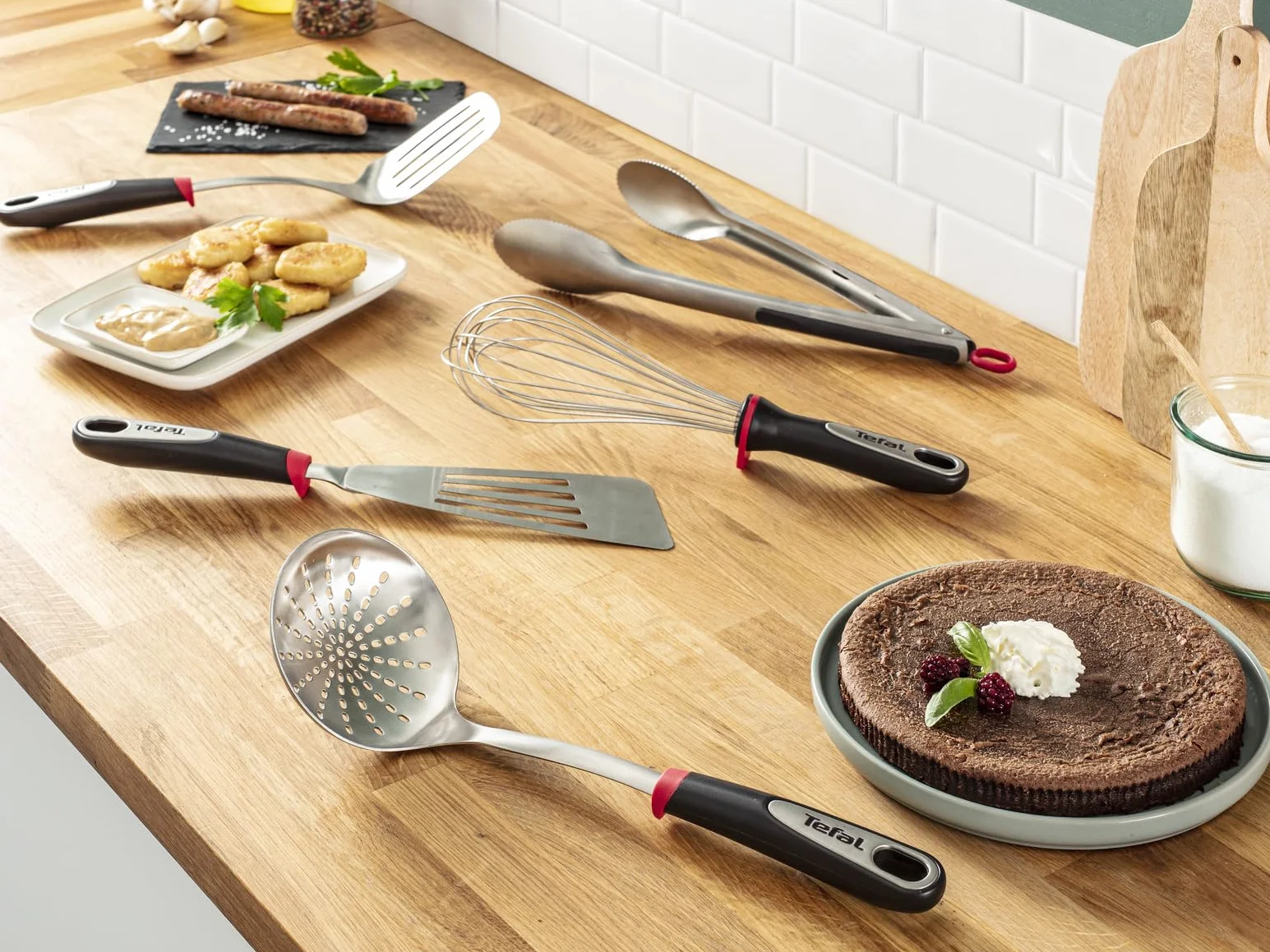 Tefal INGENIO INOX łyżka piankowa, tworzywo sztuczne, przezroczysta, 38,25 x 10,4 x 7,1 cm