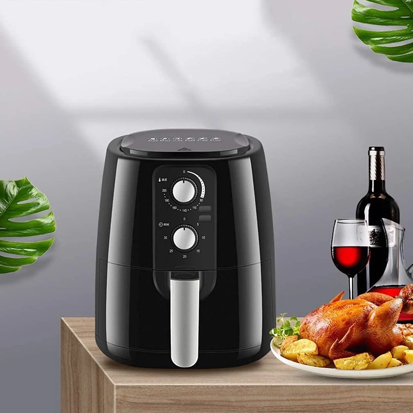 Frytkownica powietrzna do użytku domowego 5,5 l Frytkownica powietrzna z wieloma funkcjami Beztłuszczowa frytkownica Łatwe do czyszczenia nieprzywierające kosze Frytkownice powietrzne do gotowania z