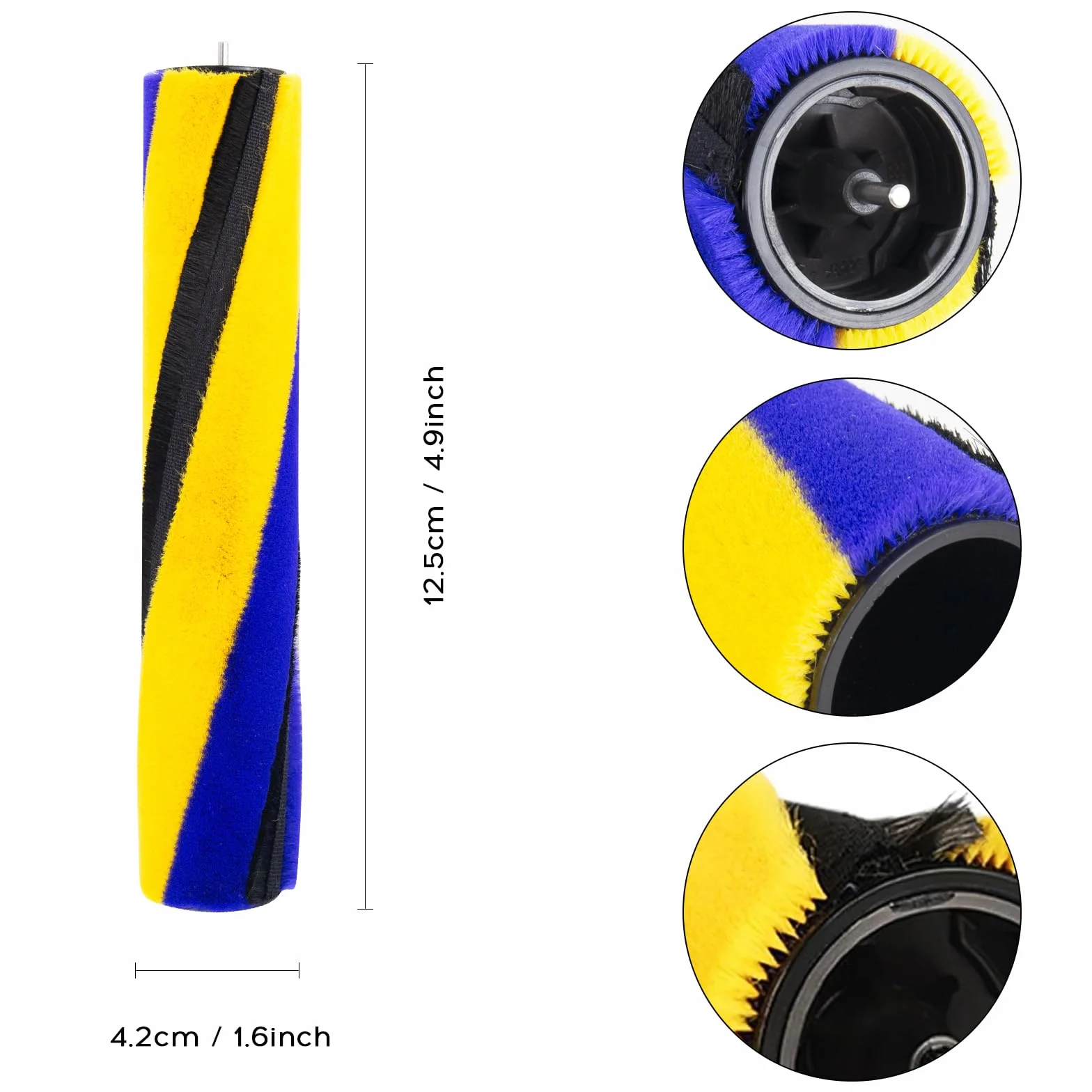 Szczotka zapasowa do odkurzacza Dyson V12/V15 Slim z wałkiem miękkim, dysza podłogowa, wymienny wałek szczotkowy Fluffy listwa szczotkowa (żółta i niebieska)