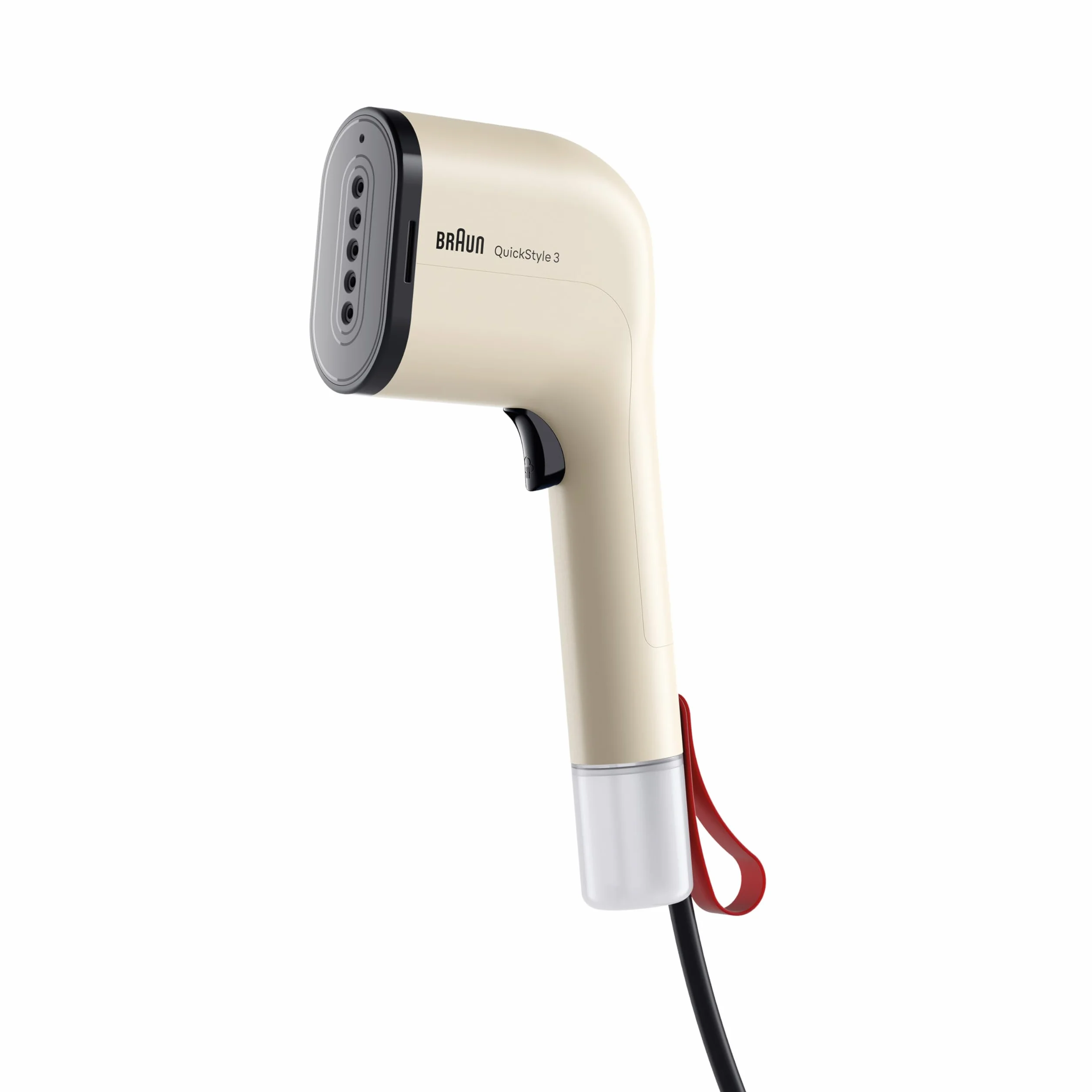 Braun QuickStyle 3 GS3012BG, kompaktowe i lekkie pionowe żelazko, szybkie nagrzewanie parownica, 20 g/min, wyjmowany zbiornik 70 ml, obudowa termoistniejąca, 1100 W, beżowy