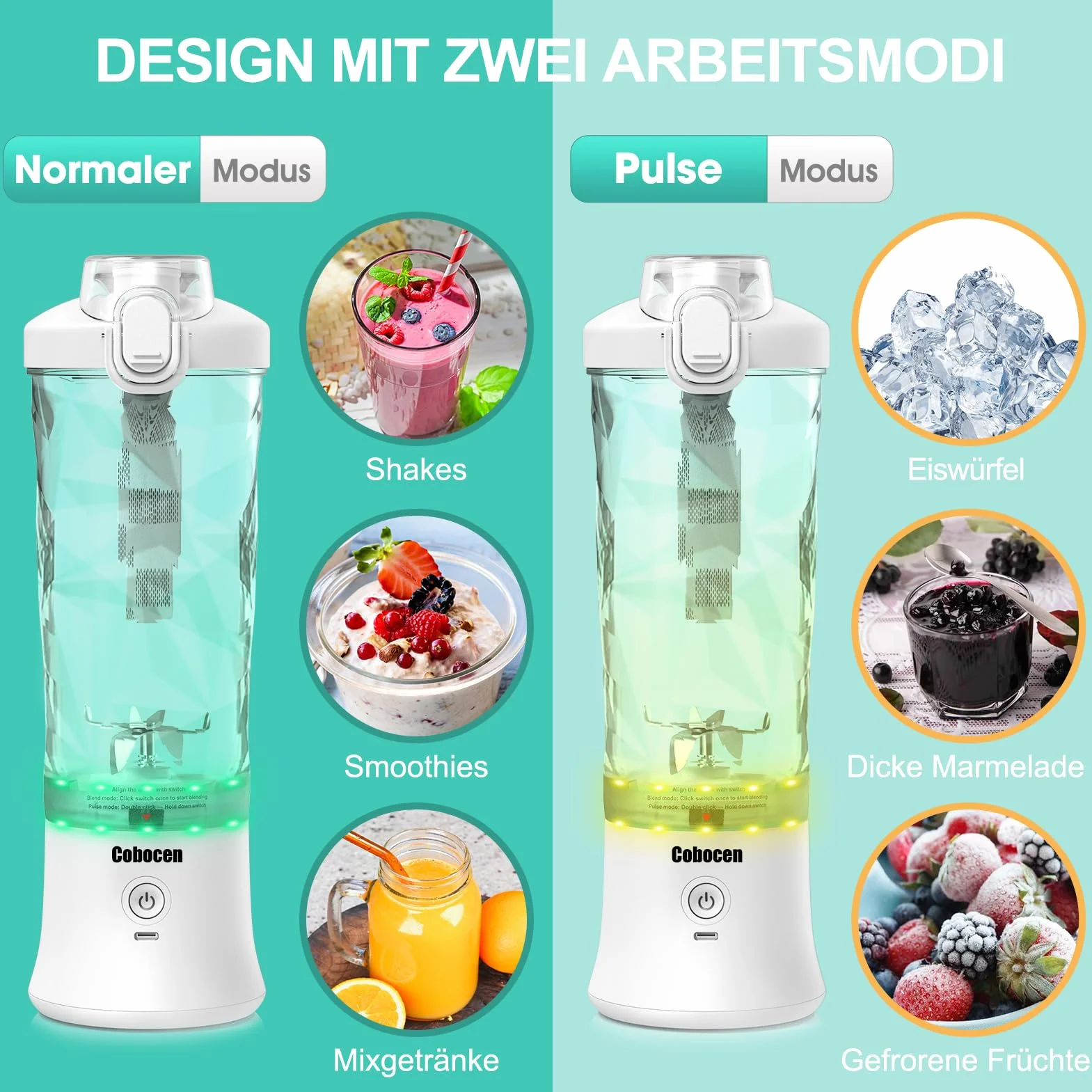 Amicool Maker To Go Blender, Biały, 600 ml