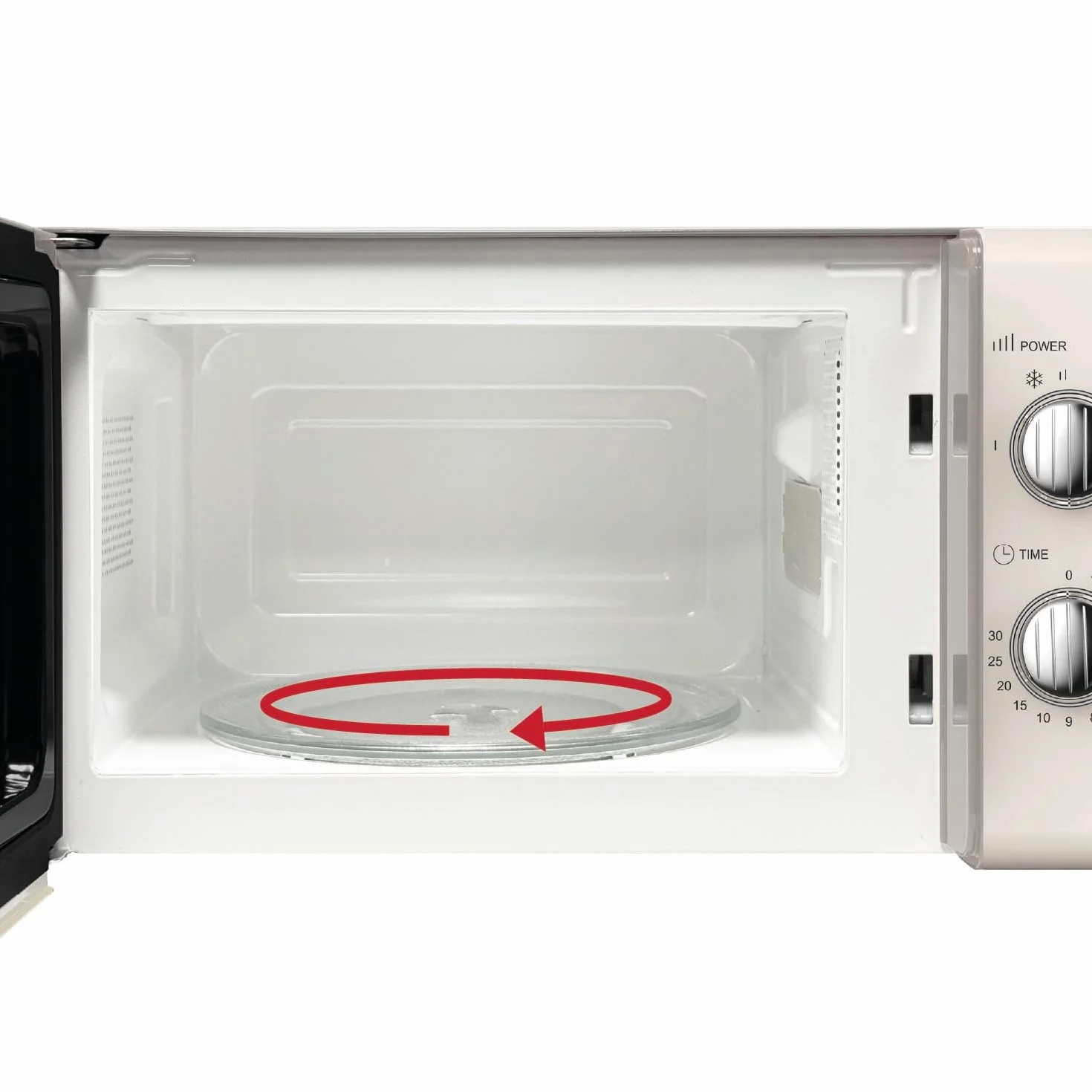 Silva Schneider MW-R 25.3 Retro kuchenka mikrofalowa 20 l, 700 W, 6 poziomów mocy, timer, chromowane przyciski i uchwyt, sygnał końcowy – kolor beżowy