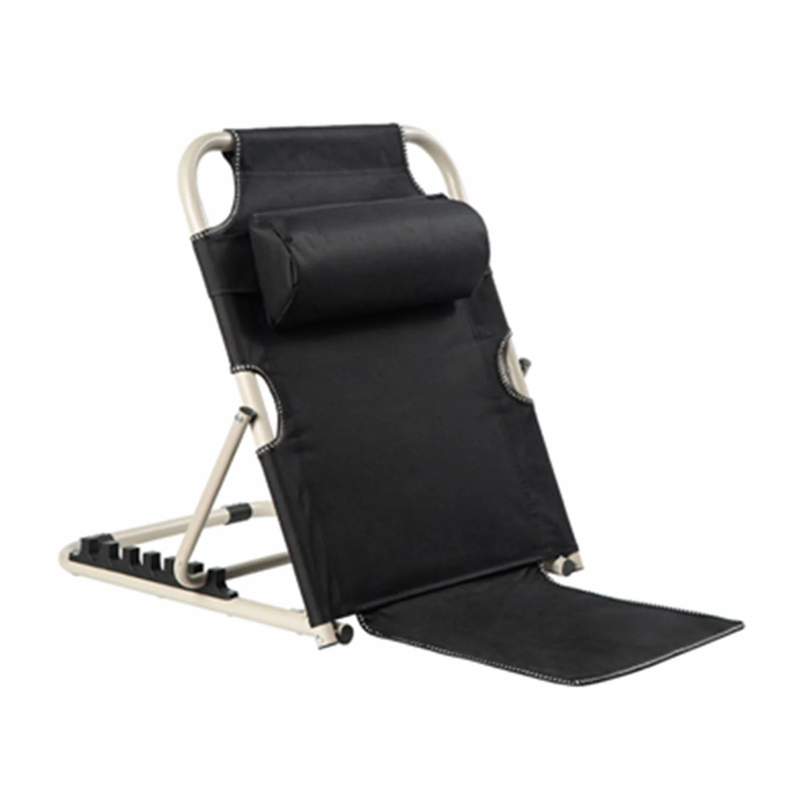 Generic Składane Oparcie łóżka, Wygodne, łatwe do Przechowywania, Trwałe Krzesło, Stabilne Podparcie, możliwość Regulacji Wielu Kątów, Ergonomiczne, z poduszką dla Osób Starszych i (BLACK)