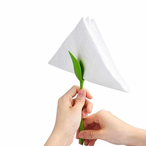 SHOP-STORY - Flower Napkin: Zestaw 4 wieszaków na ręczniki dla projektantów kwiatów
