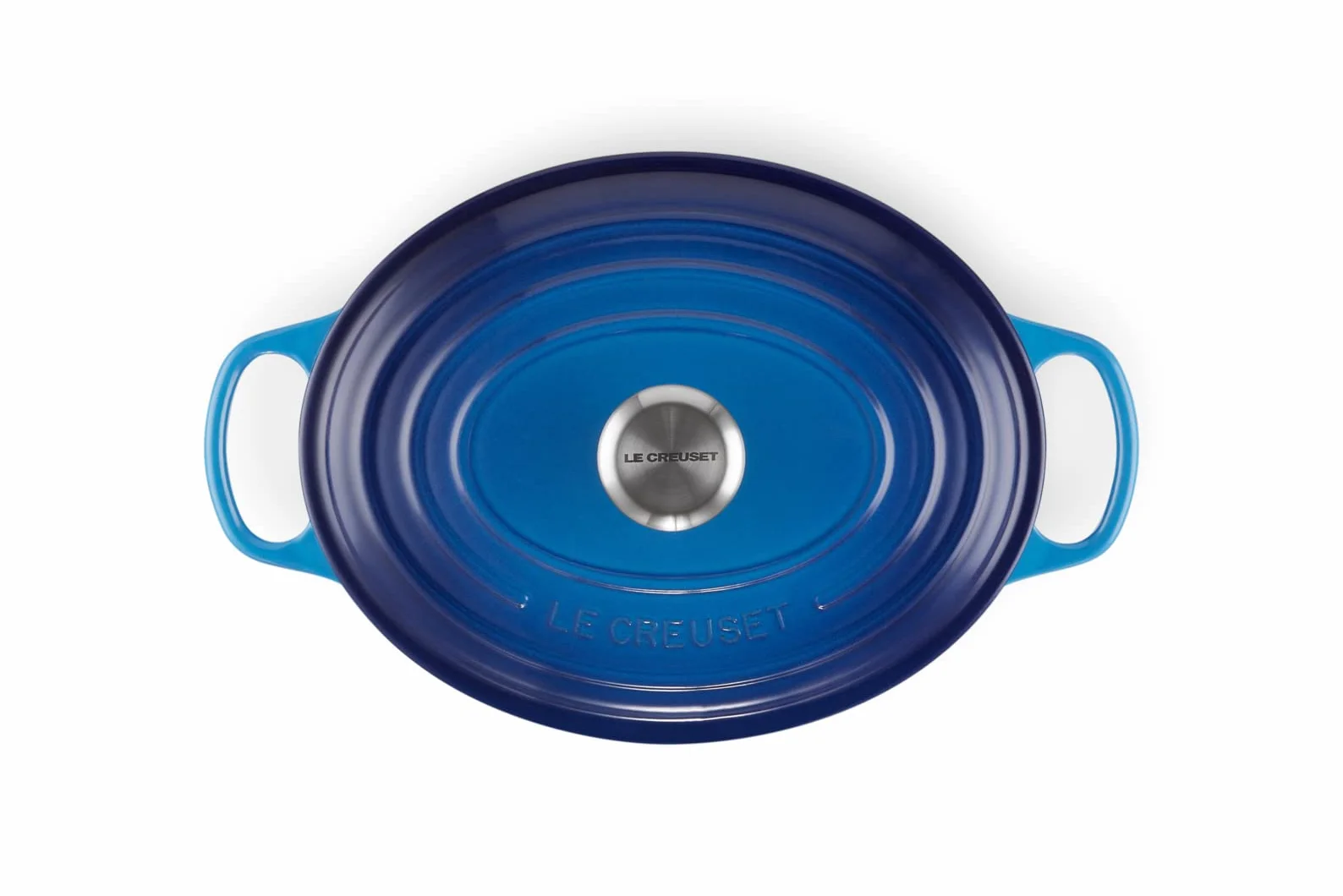Le Creuset Signature Żeliwne Naczynie do Pieczenia Z Pokrywką, 29 cm, Owalne, Azure