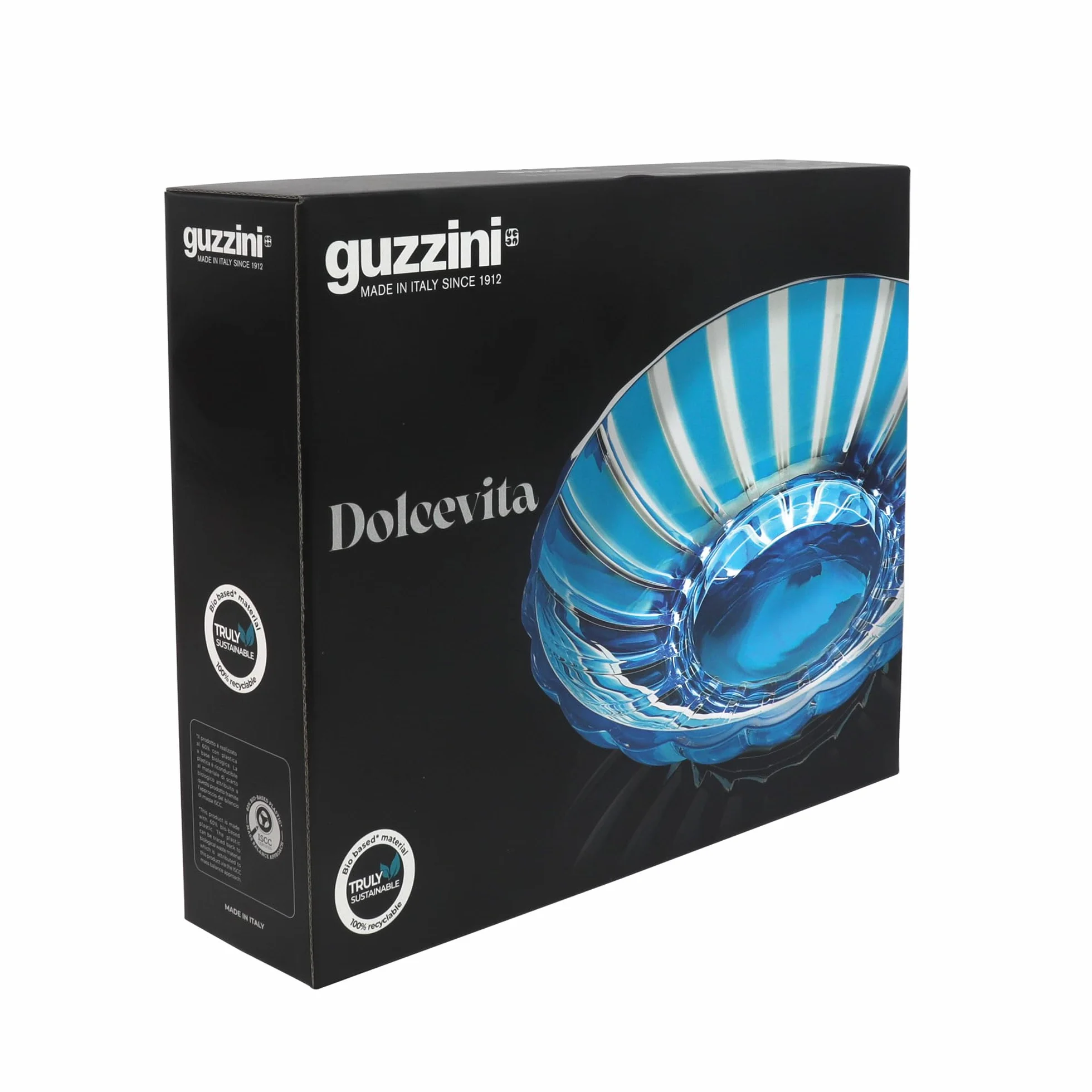 Guzzini Dolcevita Okrągły 25cm Przezroczysty Niebieski Biologiczny Plastik Zmywarka