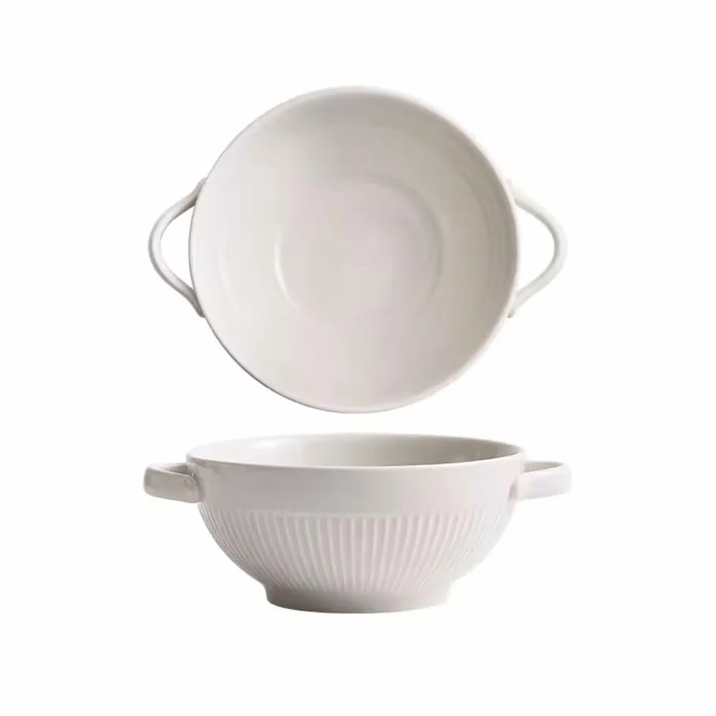 Miski ramen Miska na owoce Retro ceramiczna miska z podwójnymi uchami Miska domowa do szybkiej zupy z makaronem miska na owoce miska sałatkowa pojedyncza duża miska do zupy miska sałatkowa talerze