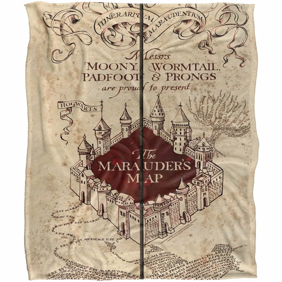 HARRY POTTER Silky Touch super miękki koc narzuta, 152 x 127 cm