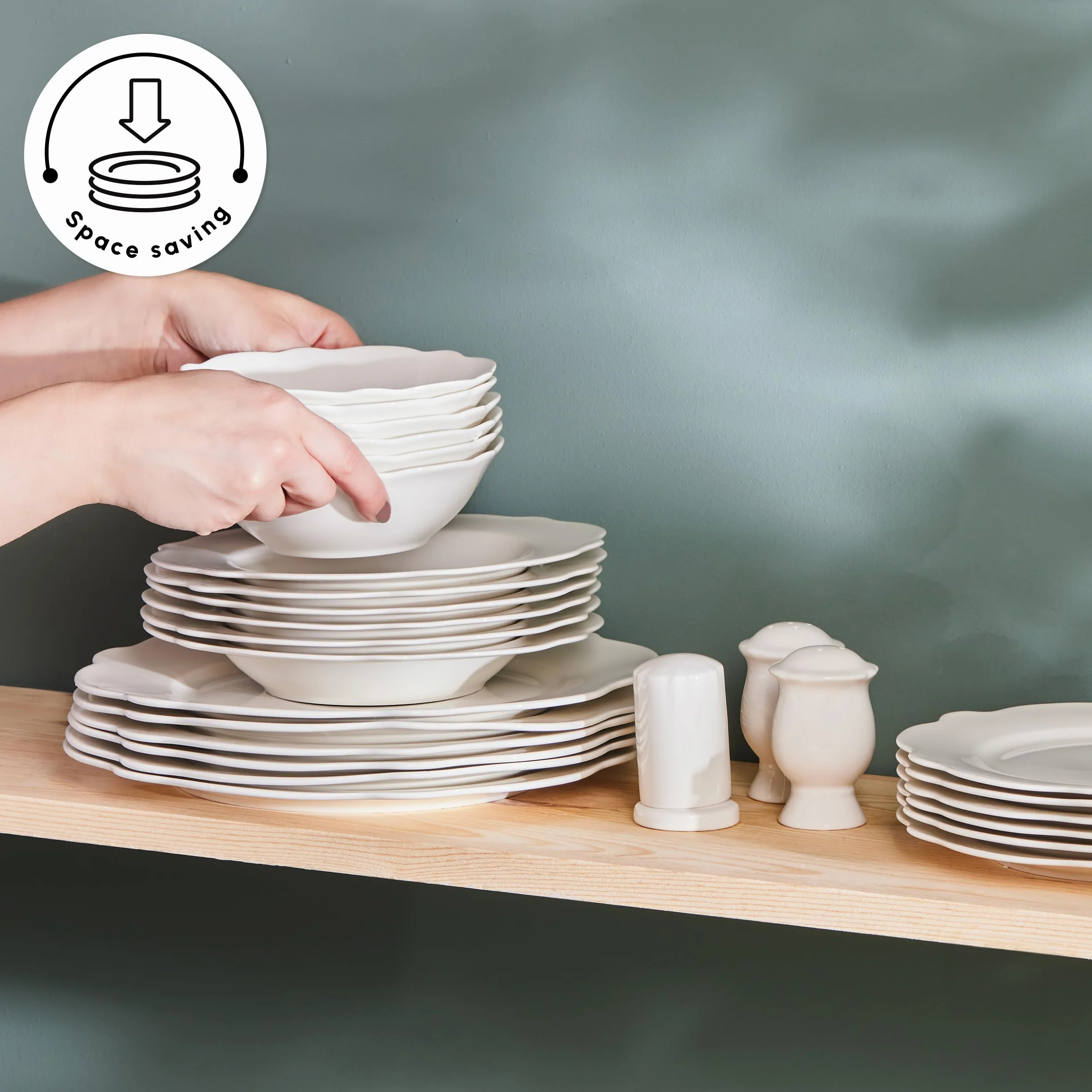 Karaca Vera Gold 84-częściowy zestaw naczyń dla 12 osób, elegancki i wysokiej jakości porcelanowy zestaw naczyń na specjalne okazje i do codziennego użytku