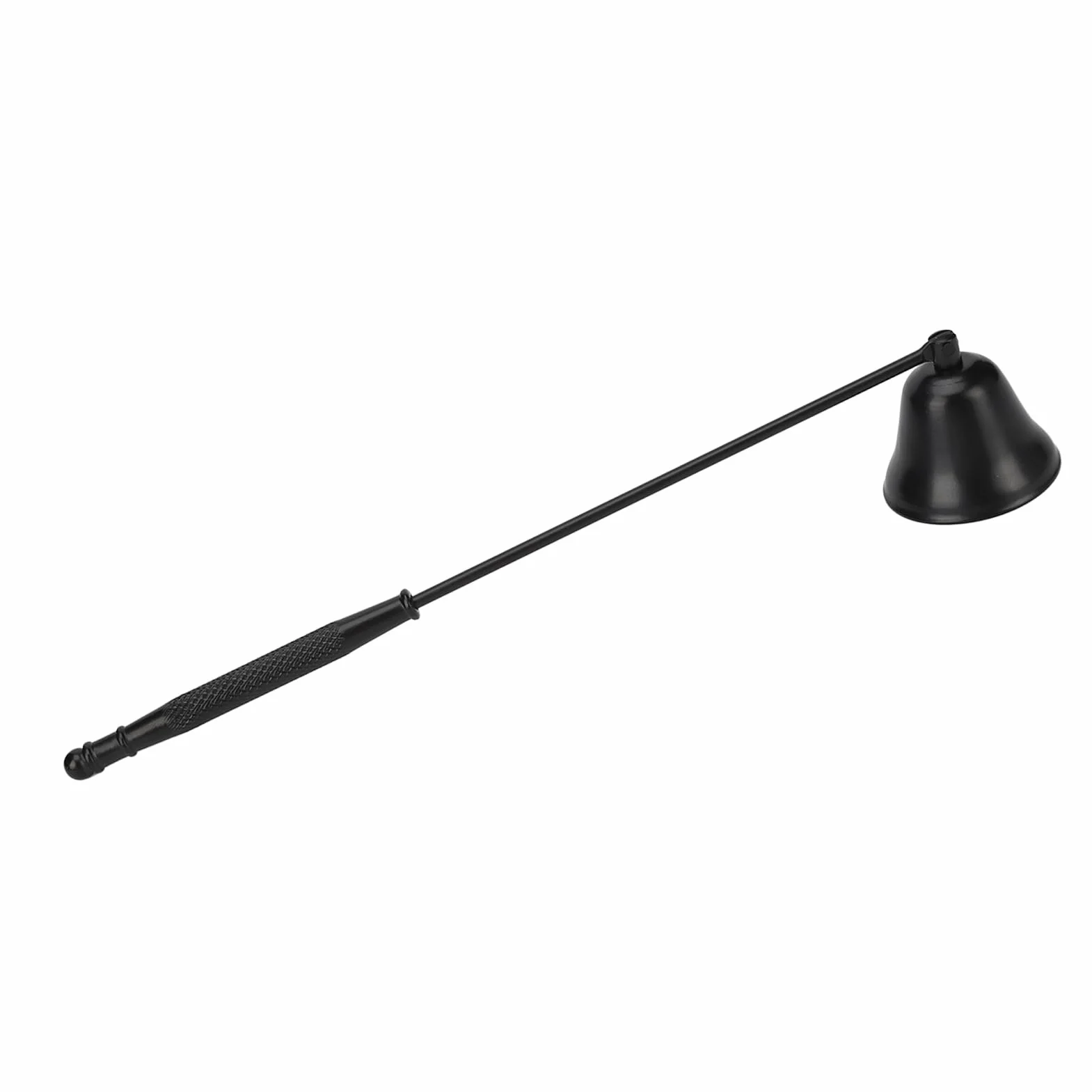 Tłumik Płomienia świecy, Długi Uchwyt, Bezdymny, Stal Nierdzewna, Vintage, Knot świecy, Gaźnik dla Bougie dla Domu (BLACK)
