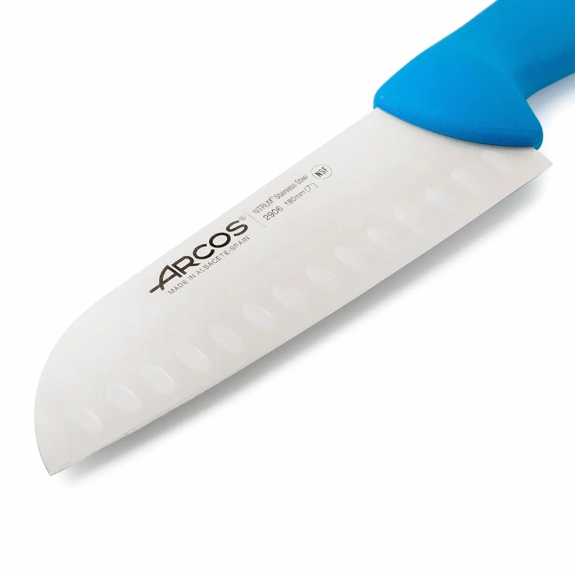 Arcos 290623 seria 2900 nóż santoku azjatycki 180 mm 18/8 stal nierdzewna niebieski uchwyt polipropylenowy