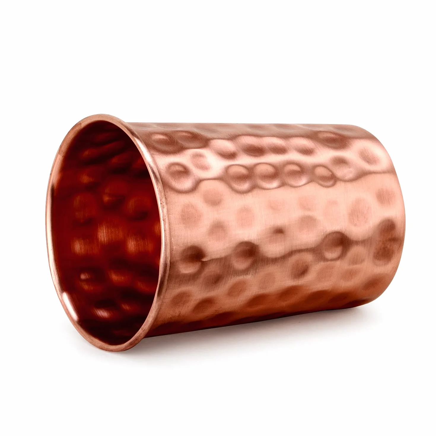 Zap Impex Ayurveda Banefits miedziane szklanki na wodę, 2 sztuki, 250 ml