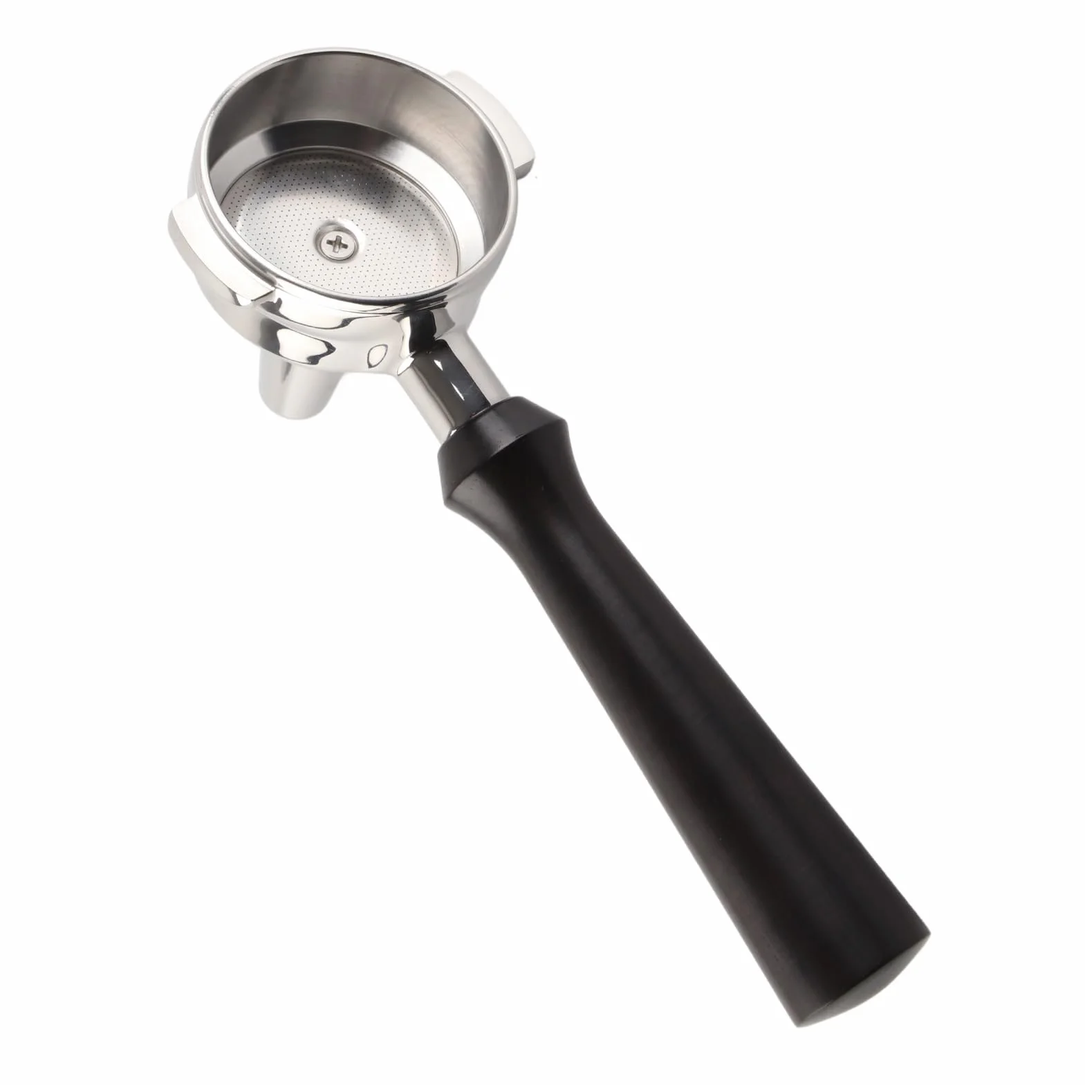 Keenso Kolba do Herbaty ze Stali Nierdzewnej 58 Mm z drewnianą rączką Zdejmowany Filtr do Kawy do Ekspresu Komercyjnego, do RANCILIO, do GA, do OTTIMA, do CASADIO (F. Drzewo sandałowe)