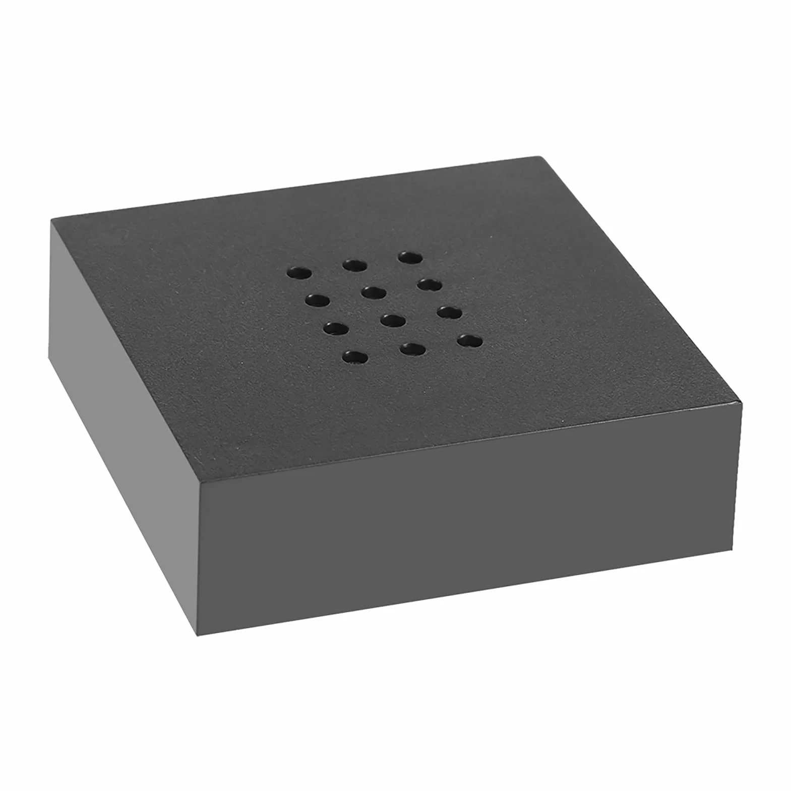 Lekki Statyw do Wyświetlacza Kryształowego Podstawa Oświetleniowa Czarny 10 × 10 × 6 12 Diod LED Podstawa Stojaka z Białym światłem do Sztuki Kryształowej