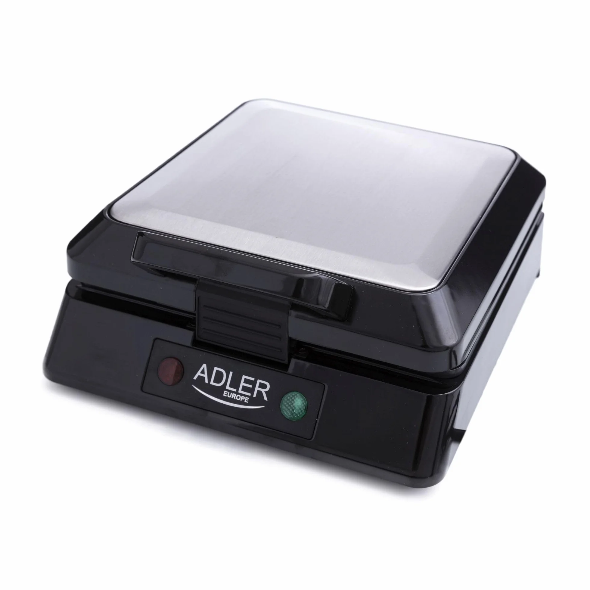 Adler AD 3036 Gofrownica, Metal/Tworzywo Sztuczne, 1300 W, Czarny/Srebrny