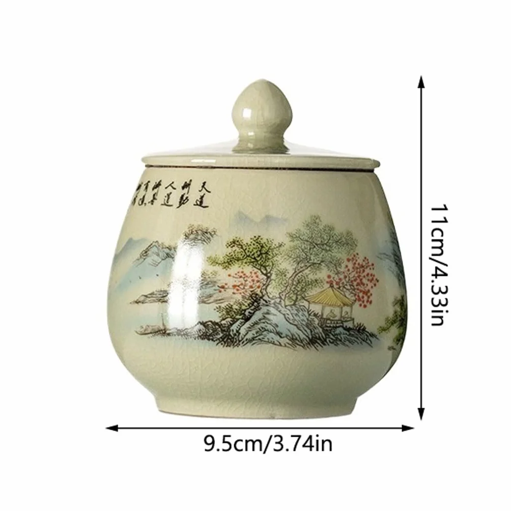 XYNSNDB Zestaw do herbaty Zamknię słoik Do przechowywania herbaty Zielona herbata w puszkach Ceramiczna puszka na herbatę Przenośna podróżna puszka na herbatę Zestaw do herbaty Słoik do przechowywania