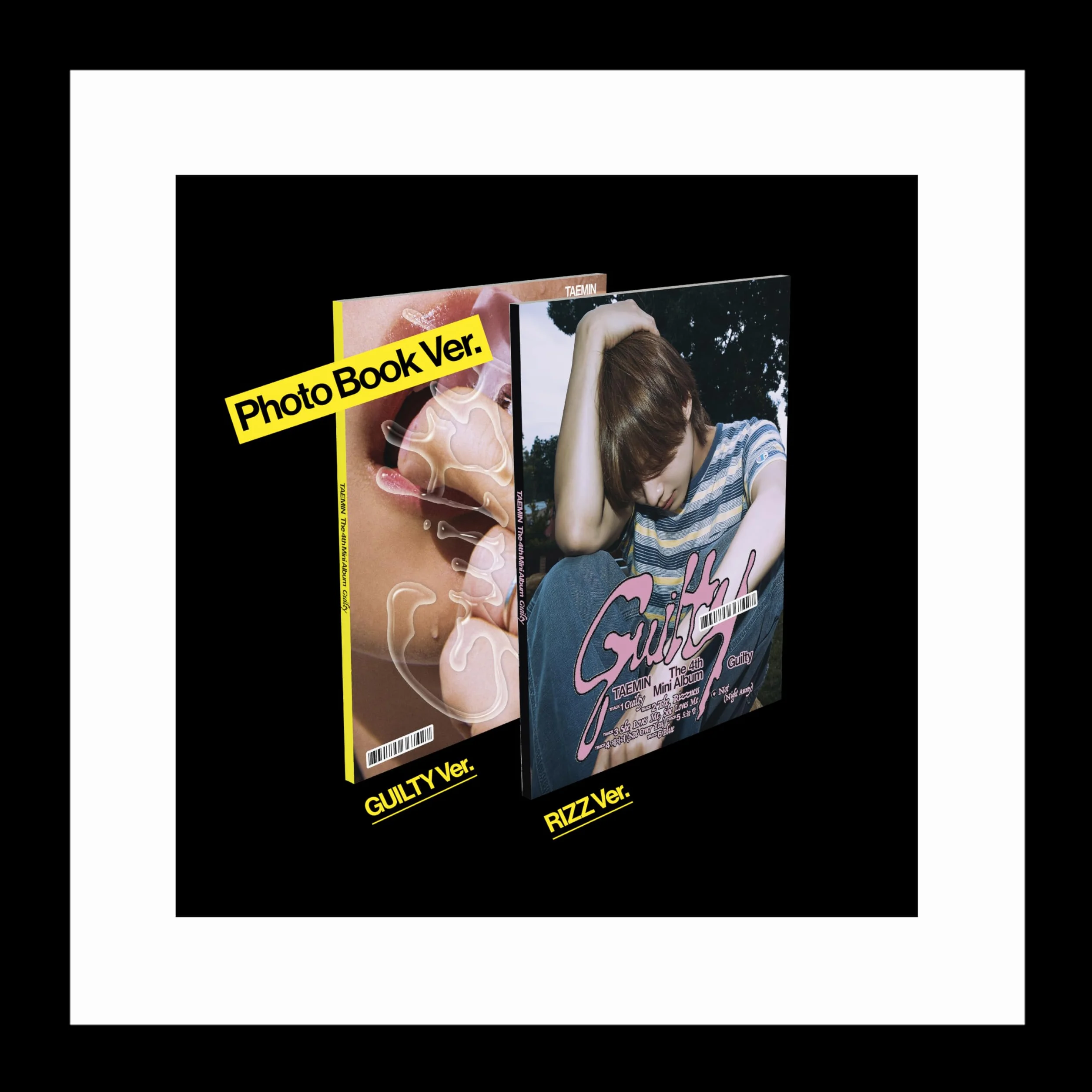 KPOP SHINee TAEMIN Guilty 4th Mini Album Photo Book 2 Version SET CD + 1p składany plakat w opakowaniu + broszura 80p + 1ea Sequence Film + 1p PhotoCard + śledzenie pieczęci