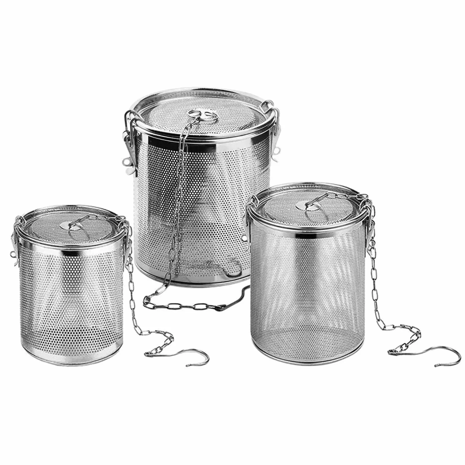 Sito do mąki 1 szt. 304 ze stali nierdzewnej zaparzacz do herbaty sitko do przypraw drobne oczka do zupy przyprawy koszyk separacyjny,Przesiewacz do mąki(0.3L)