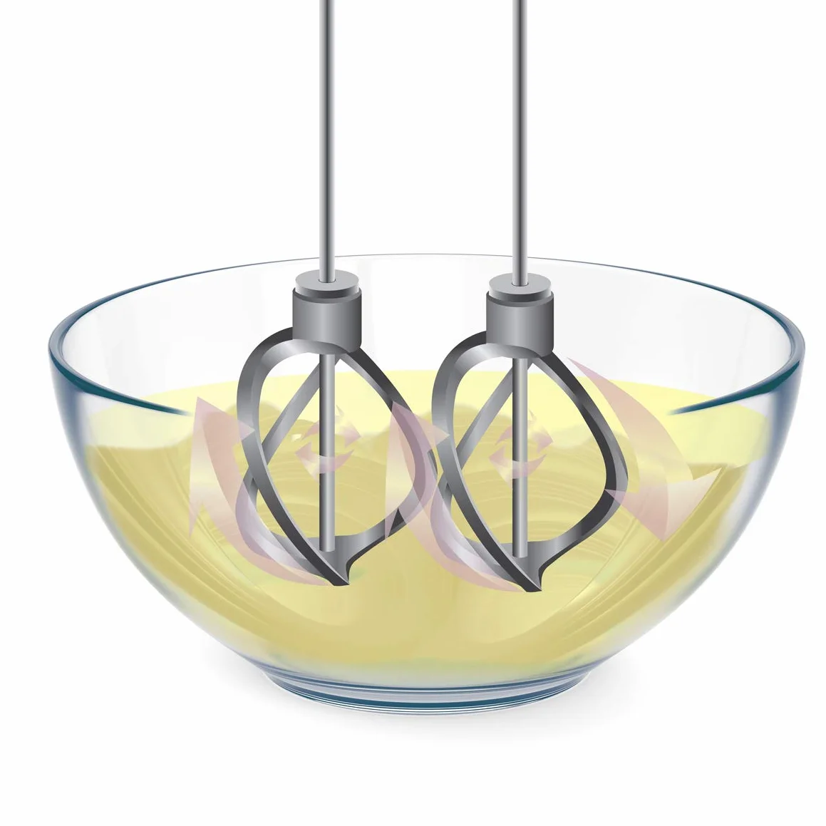 Russell Hobbs Mikser ręczny ze schowkiem na akcesoria, Swirl Quartz, 4 prędkości + turbo, 2 ubijaki spiralne wykonane z nylonu wzmocnionego włóknem szklanym, 2 haki do wyrabiania ciasta, 25892-56