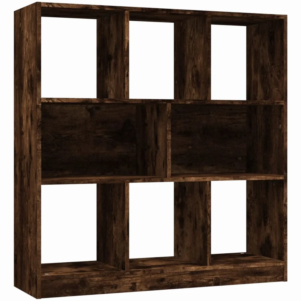 Générique Bibliotheque Chene Fume 97,5x29,5x100 cm Drewno Ingenierie | Półka do przechowywania, szafka na książki, ścianka działowa, dołączony uchwyt ścienny