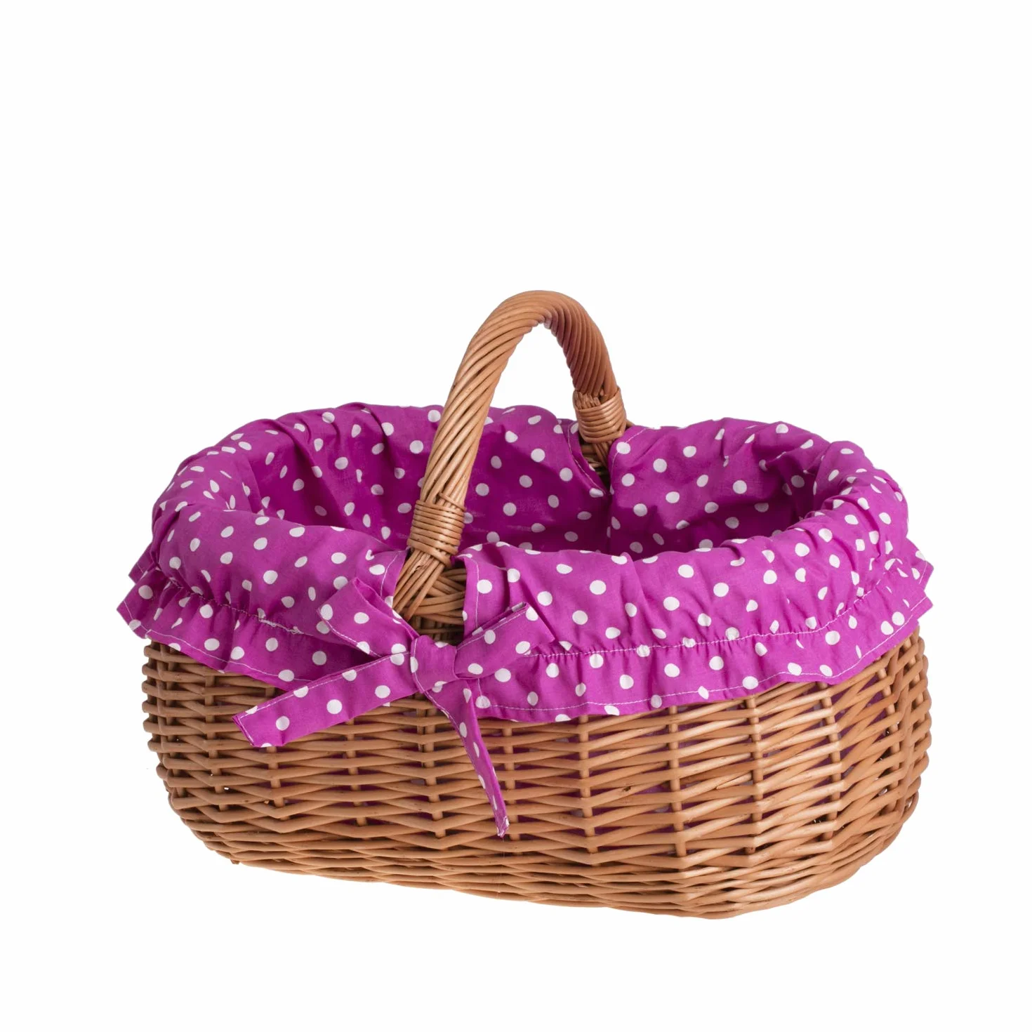 e-wicker24 kosz na zakupy z wikliny w naturalnym kolorze, kosz wiklinowy owalny